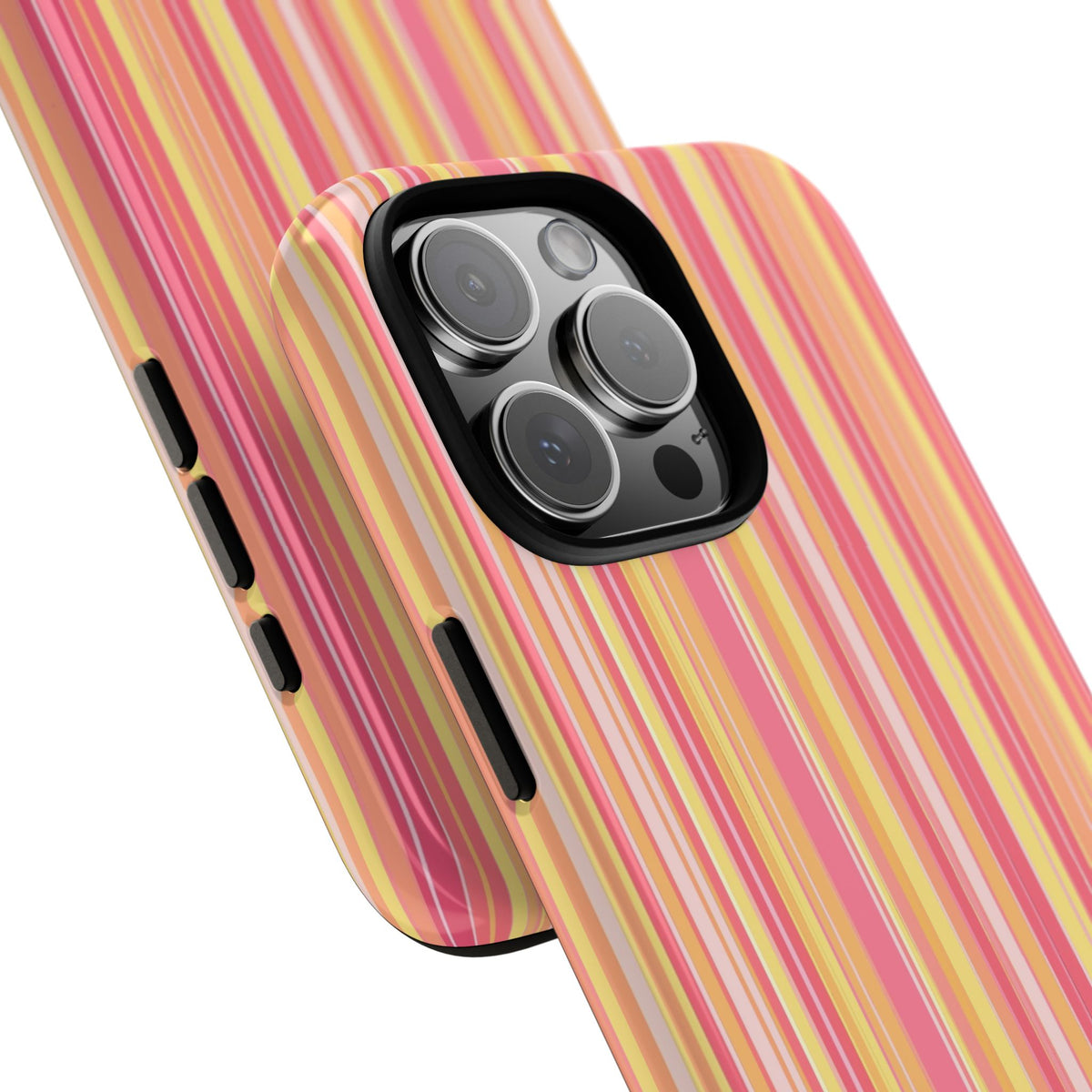 Pink Lemonade Stripe Tough Case for iPhone