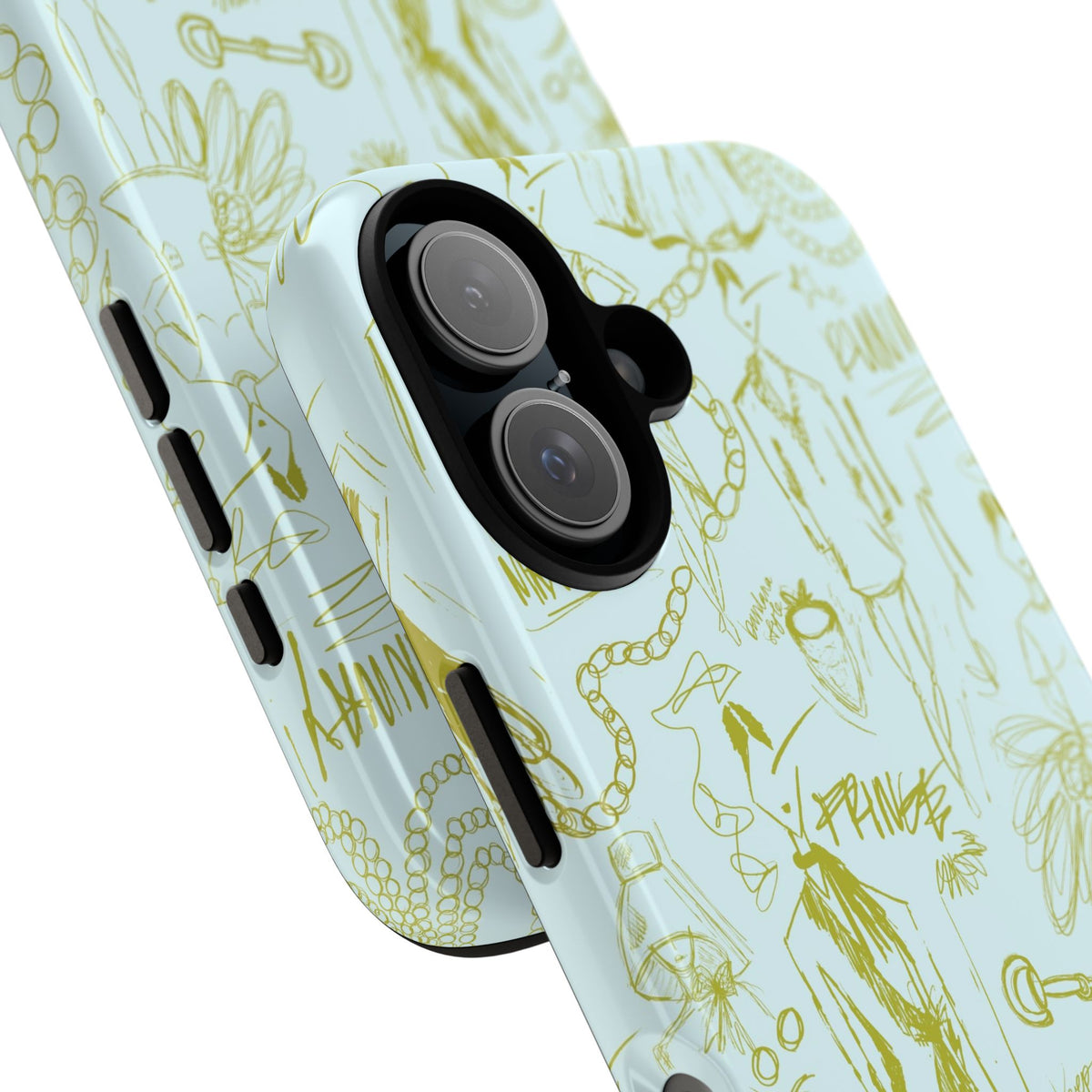 Fashion Sketch Tough Case for iPhone - Blue