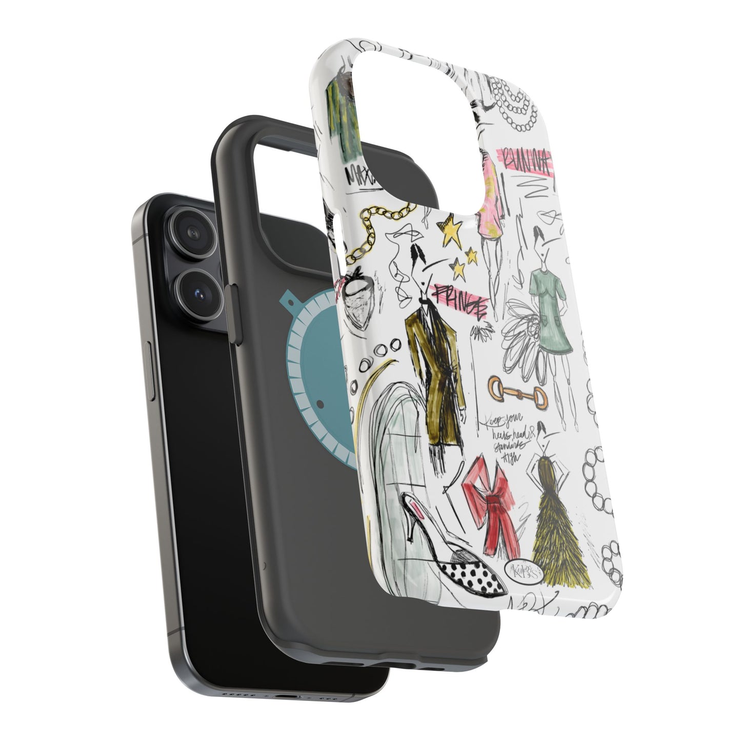 Fashion Sketch Mag Safe Case for iPhone - Multi
