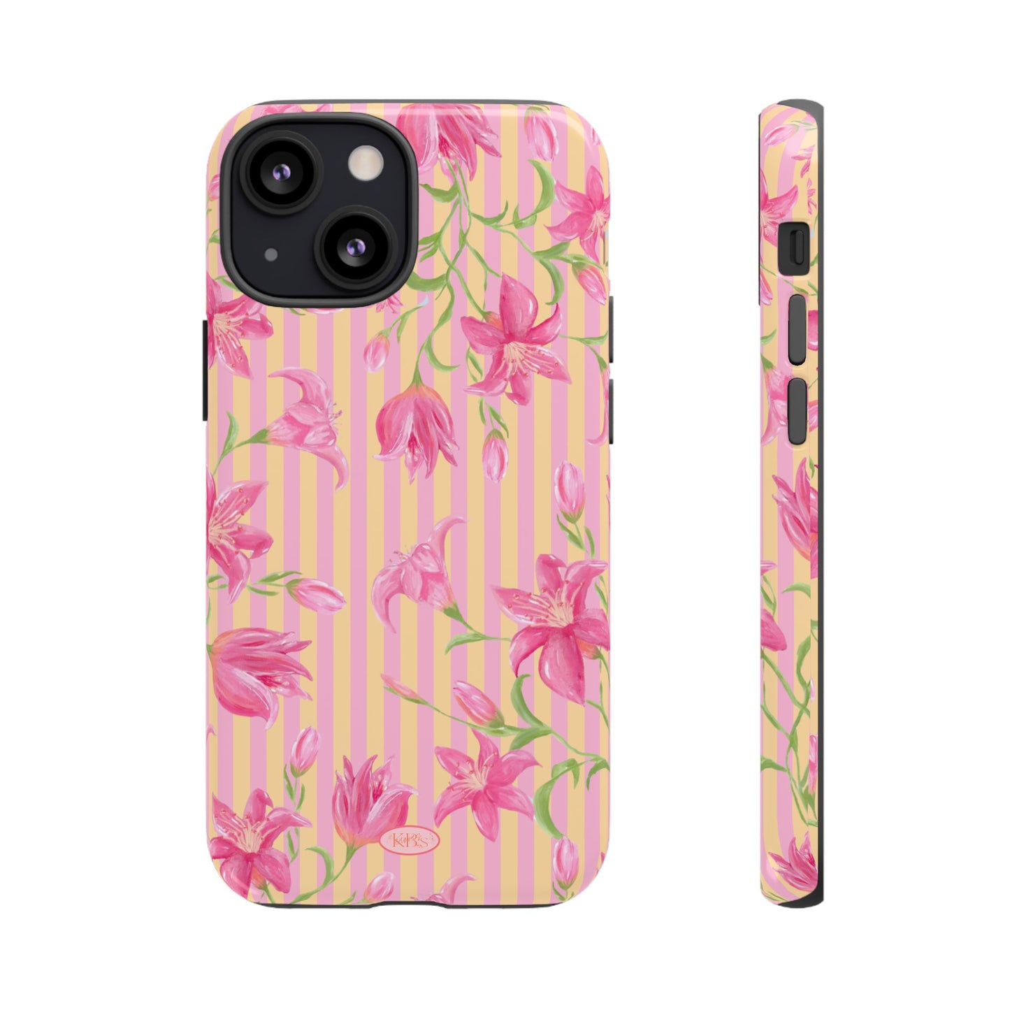 Azalea Stripe Tough Case for iPhone - Pink & Orange