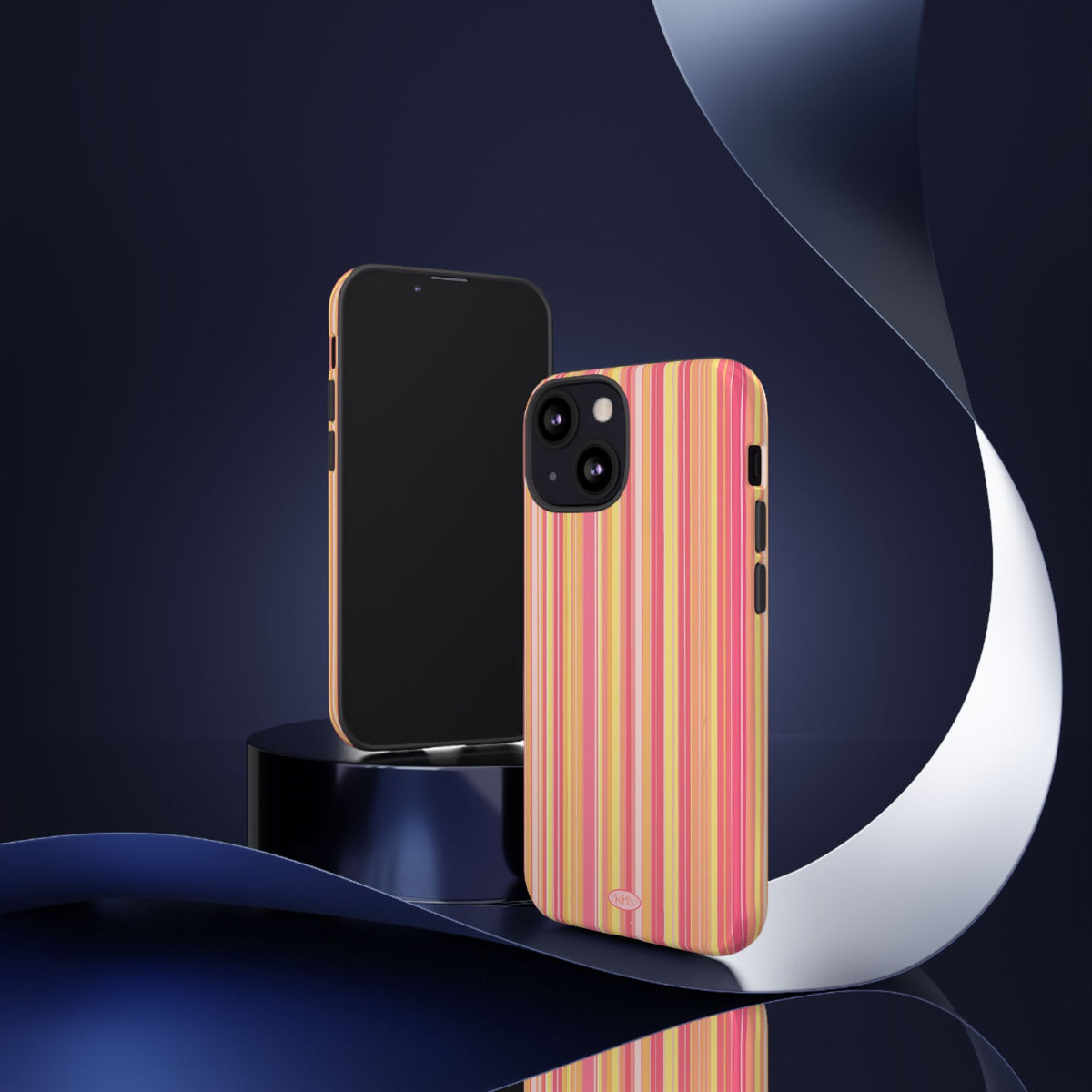 Pink Lemonade Stripe Tough Case for iPhone