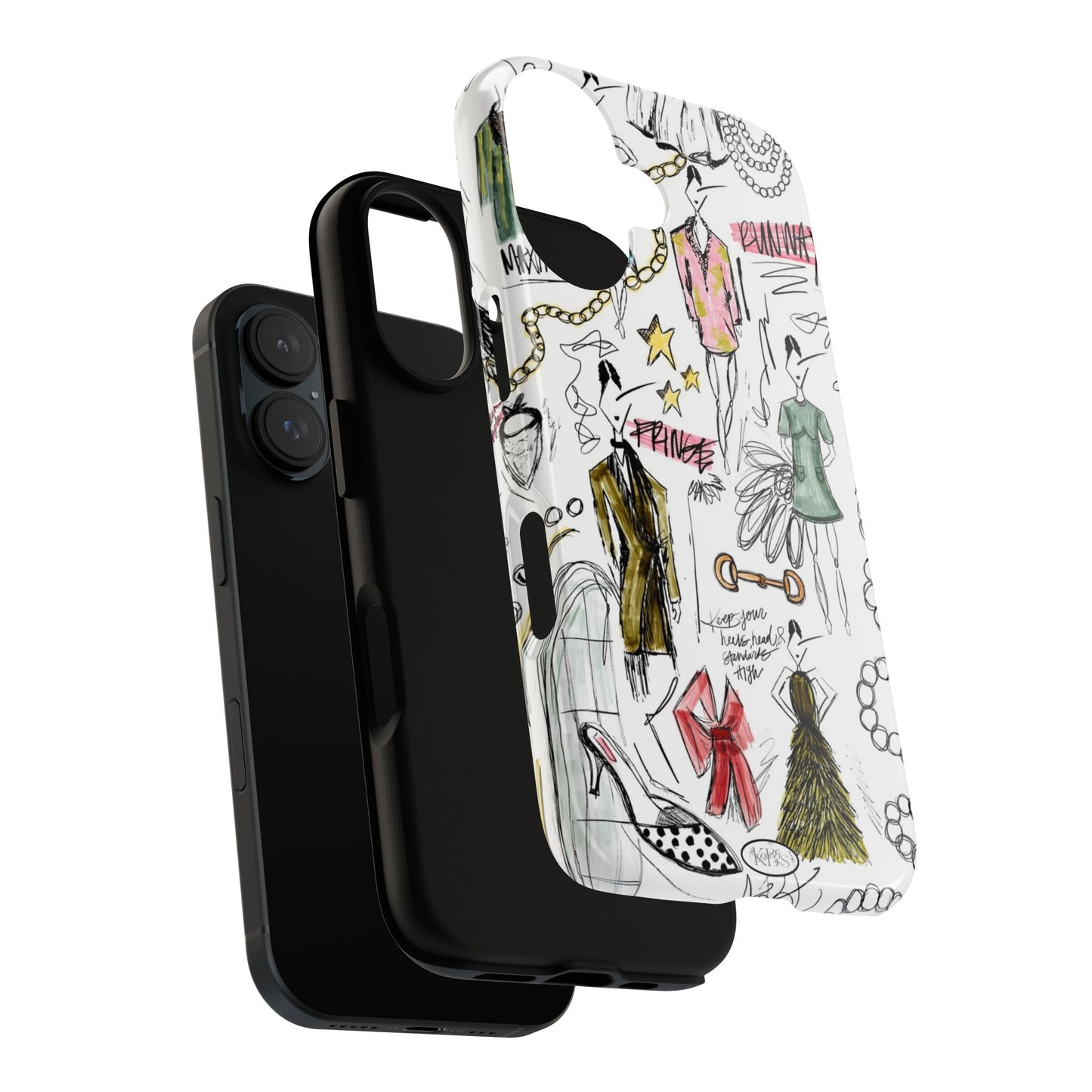 Fashion Sketch Tough Case for iPhone - Multi