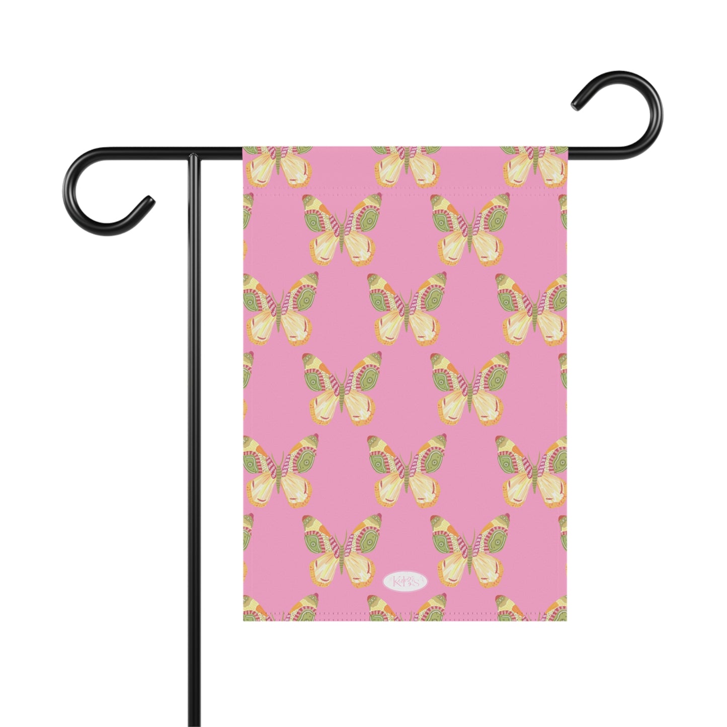 Flutter Pattern Garden Flag - Pink