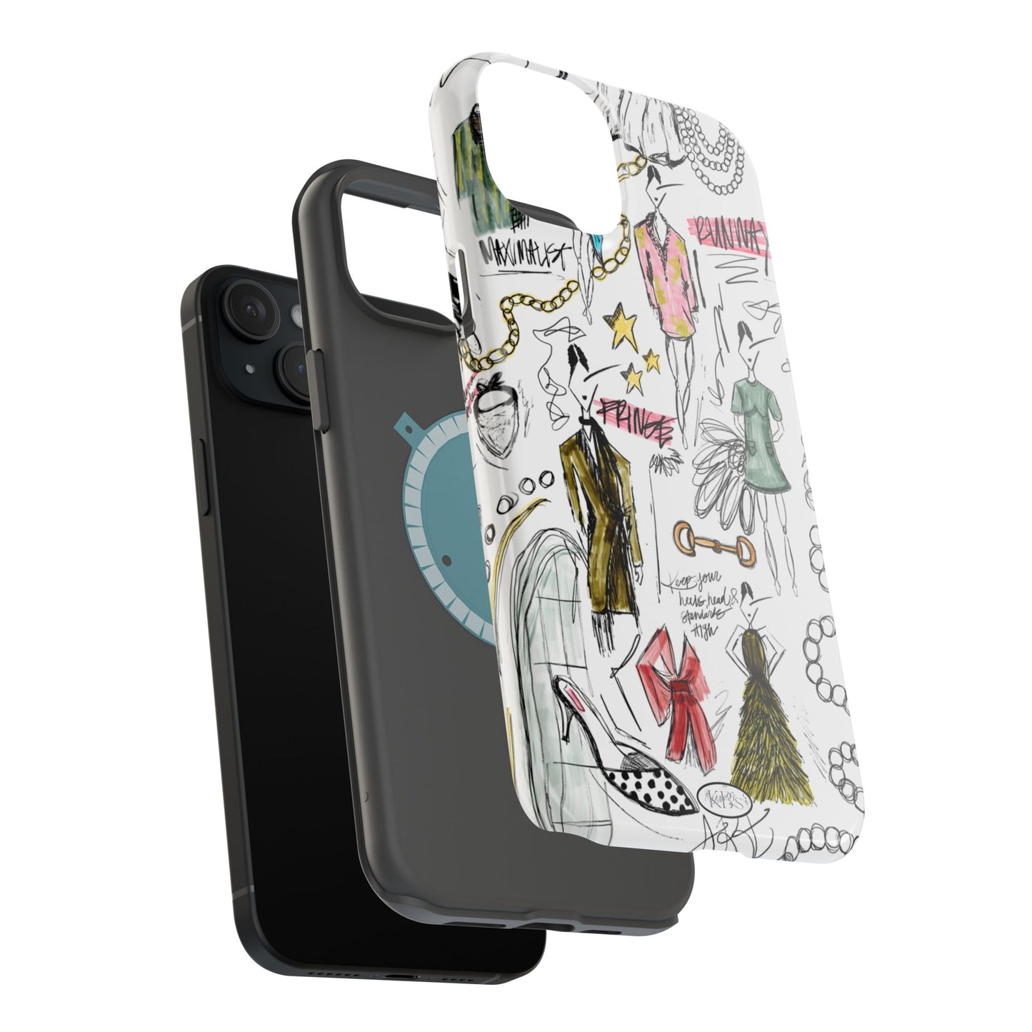 Fashion Sketch Mag Safe Case for iPhone - Multi
