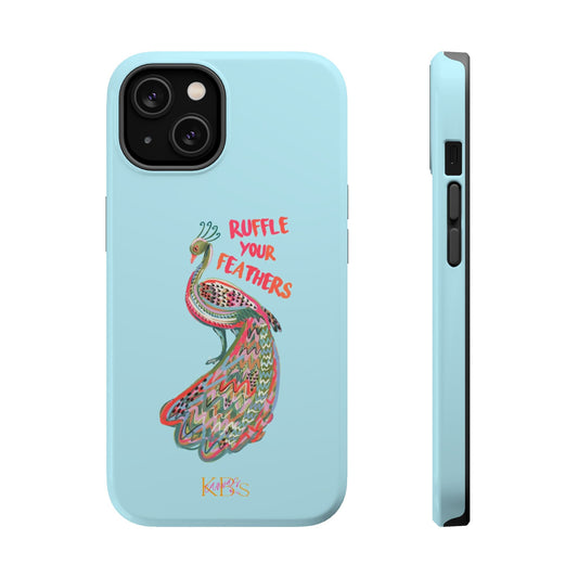 Ruffle Your Feathers Mag Safe Case - Blue