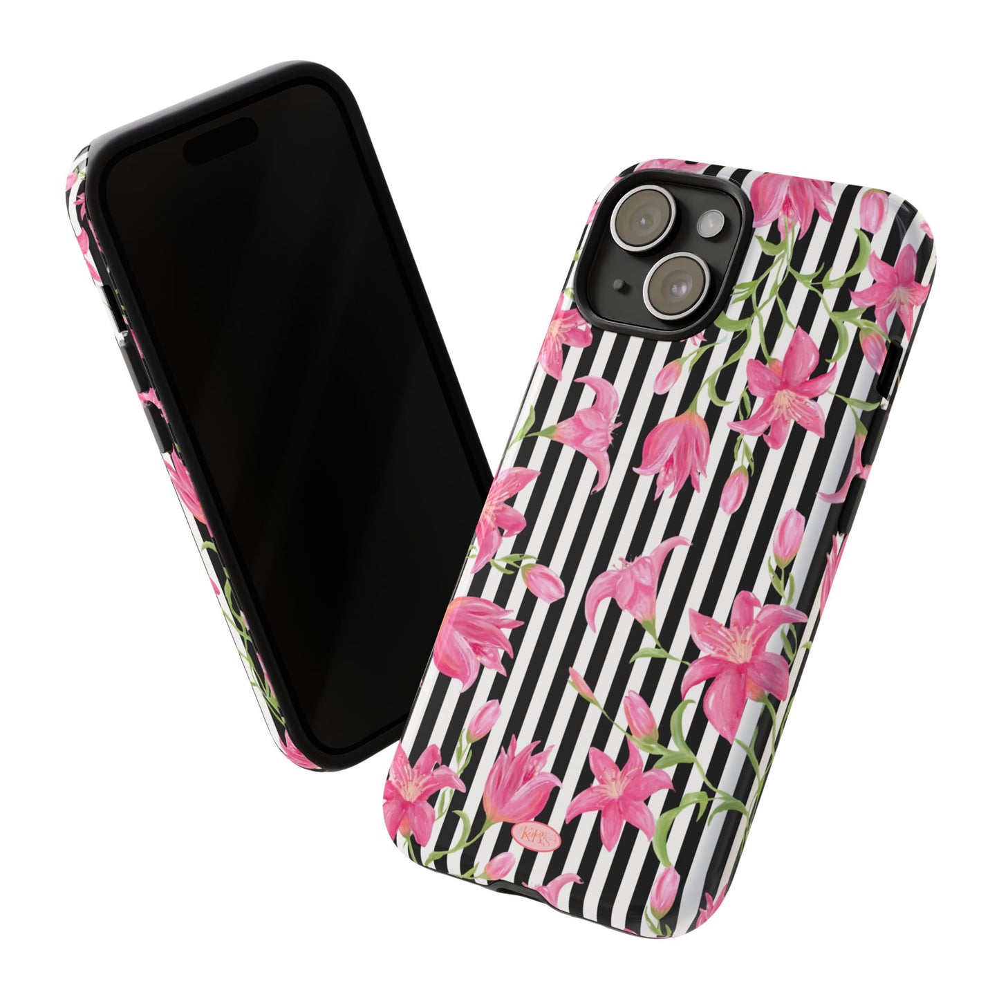 Azalea Stripe Tough Case for iPhone - Black
