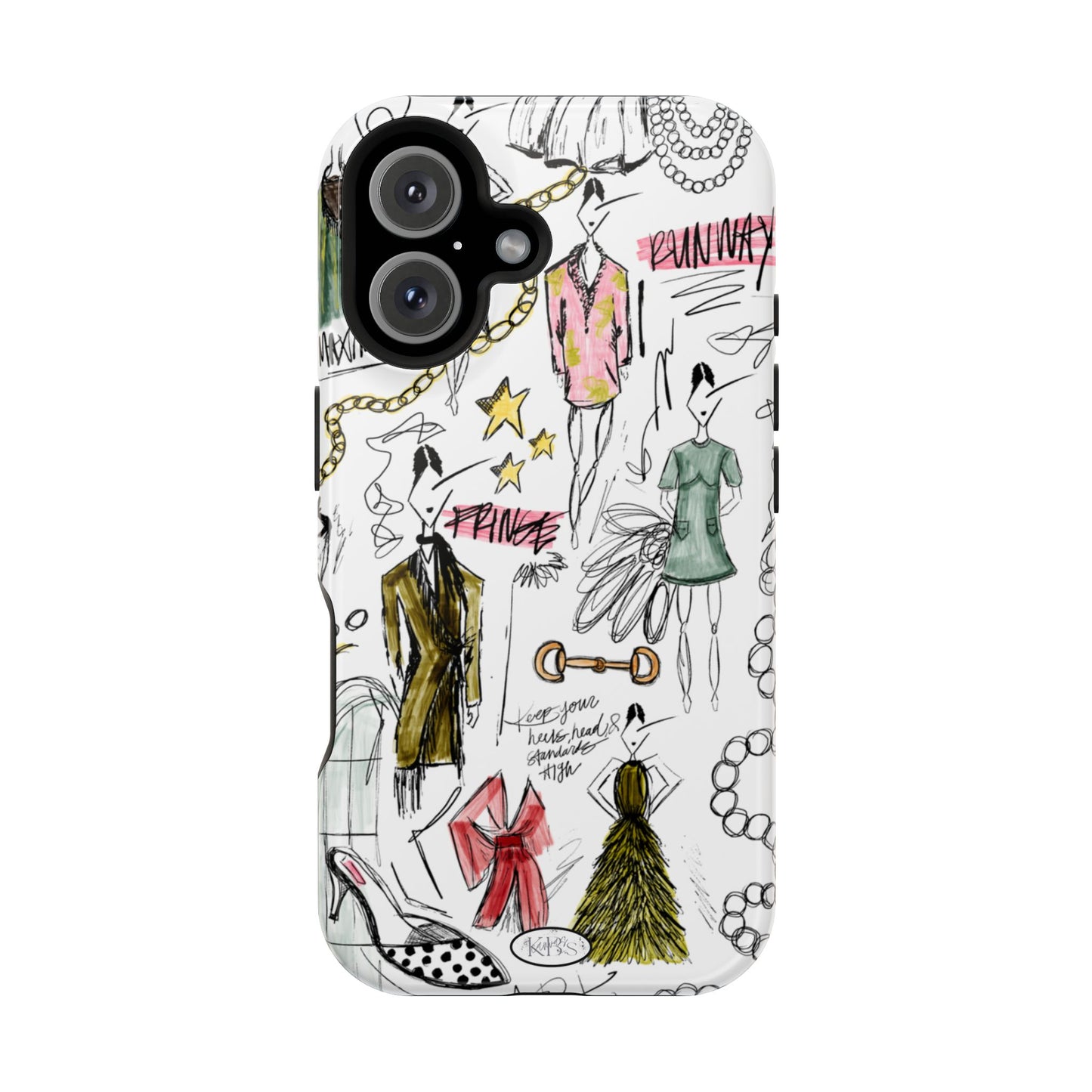 Fashion Sketch Mag Safe Case for iPhone - Multi