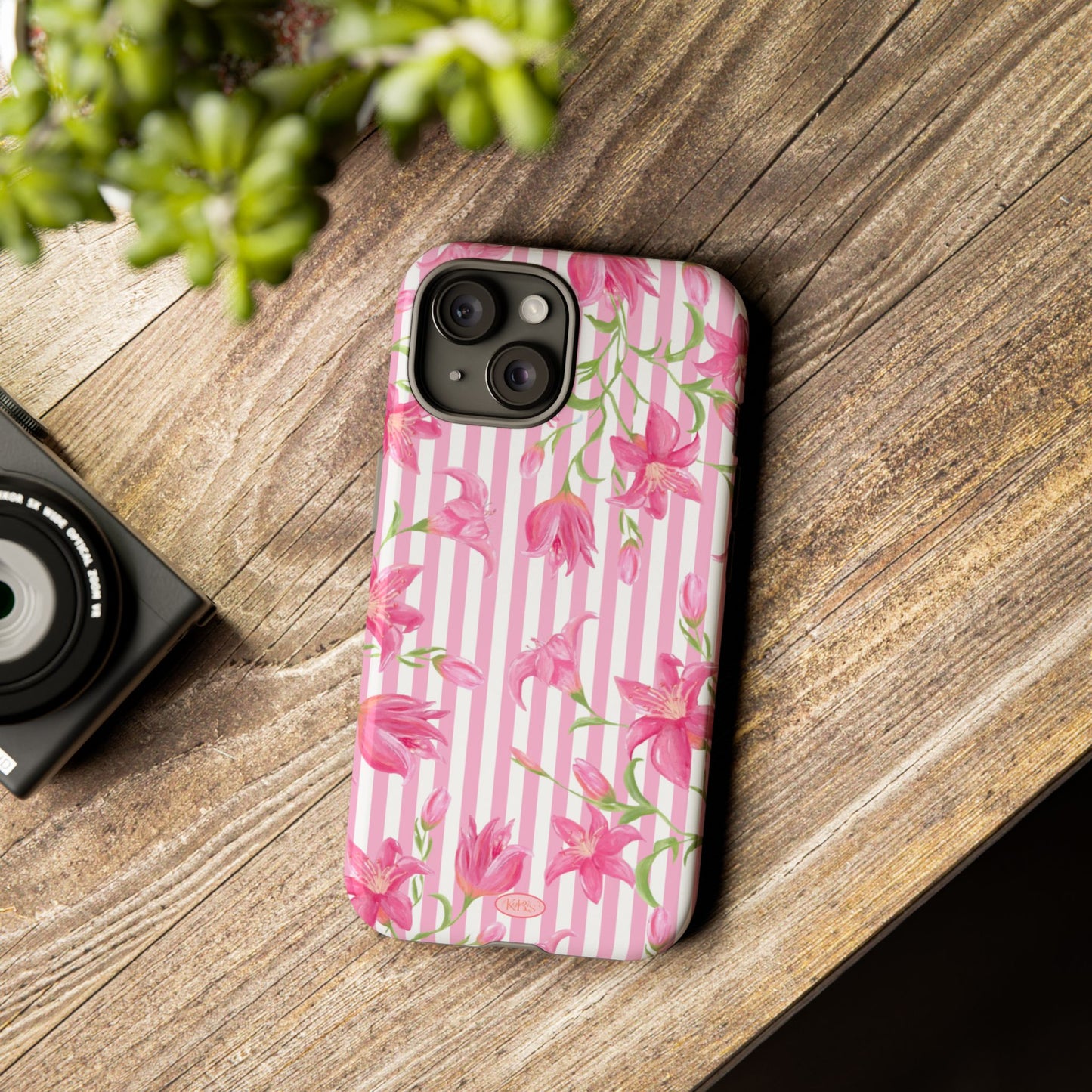 Azalea Stripe Tough Case for iPhone - Pink