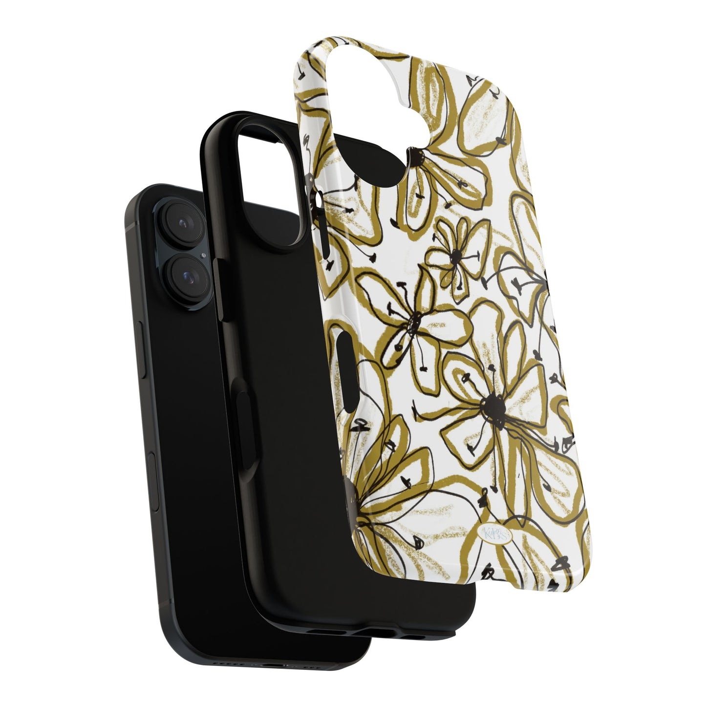 Floral Sketch Tough Case for iPhone