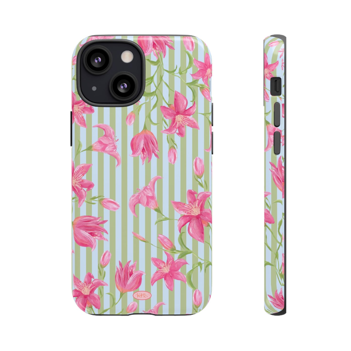 Azalea Stripe Tough Case for iPhone - Blue & Green