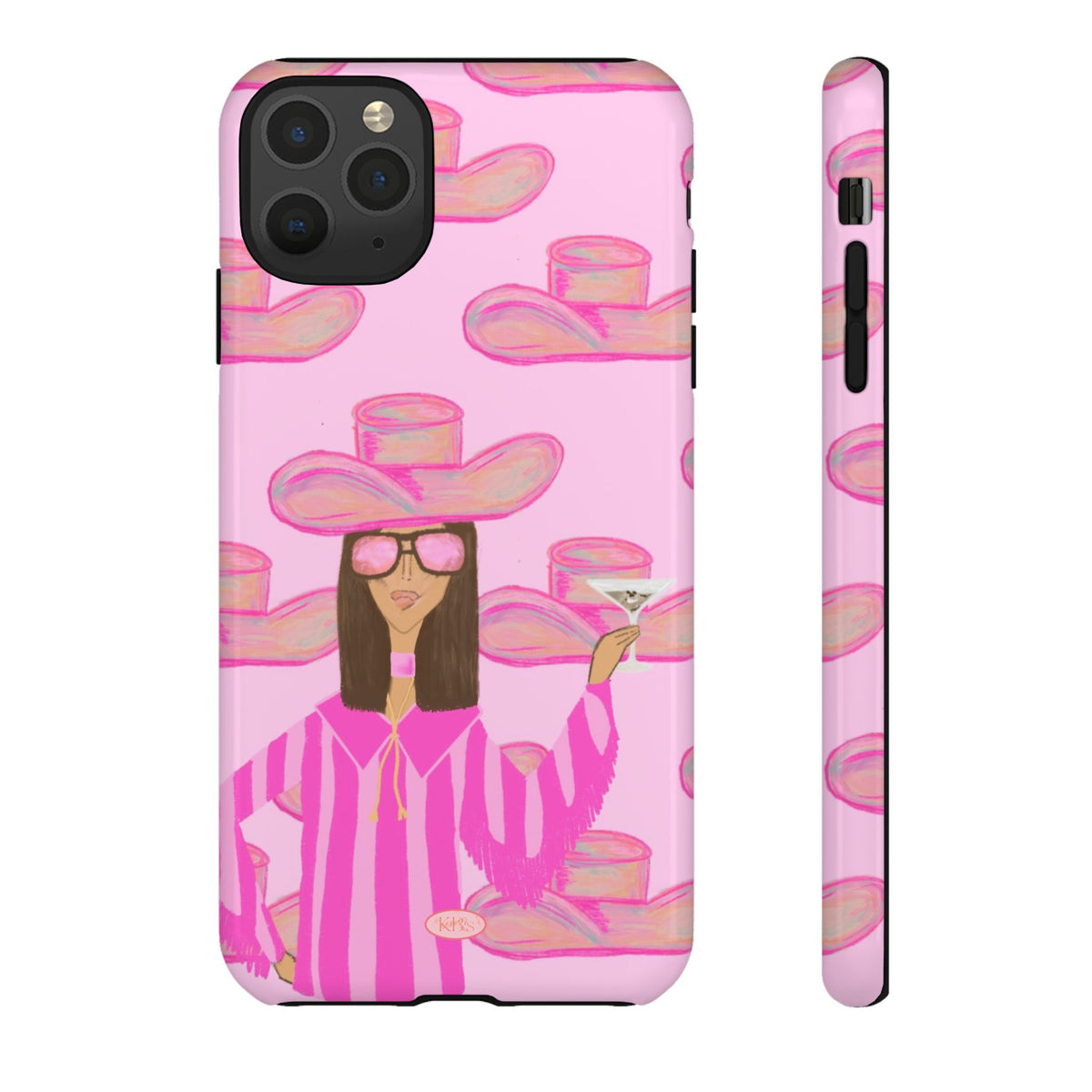 Cocktail Cowgirl Tough Case for iPhone - Pink
