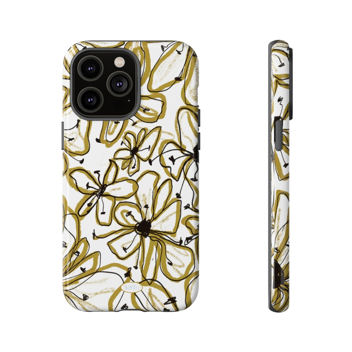 Floral Sketch Tough Case for iPhone