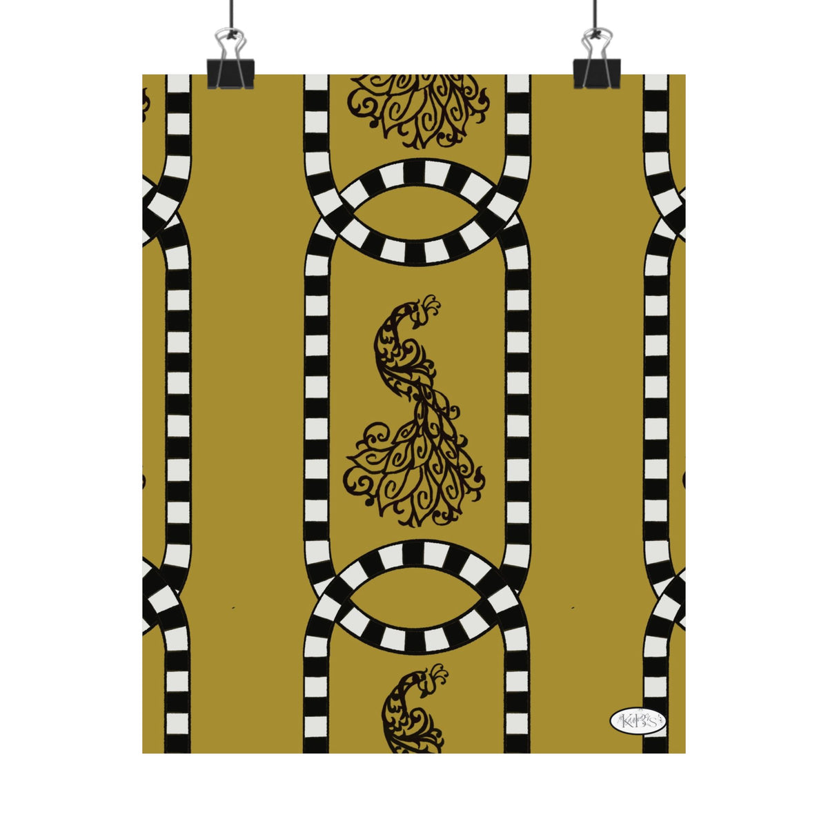 Feathered Stripe Wall Print