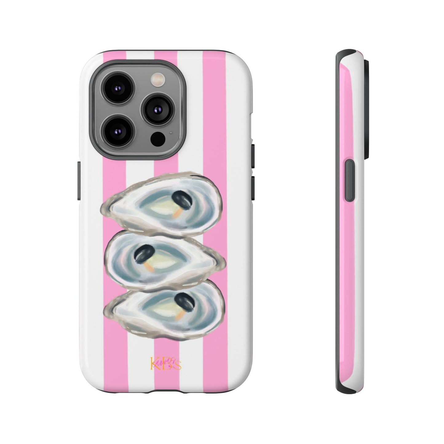 Striped Oyster Tough Case - Pink