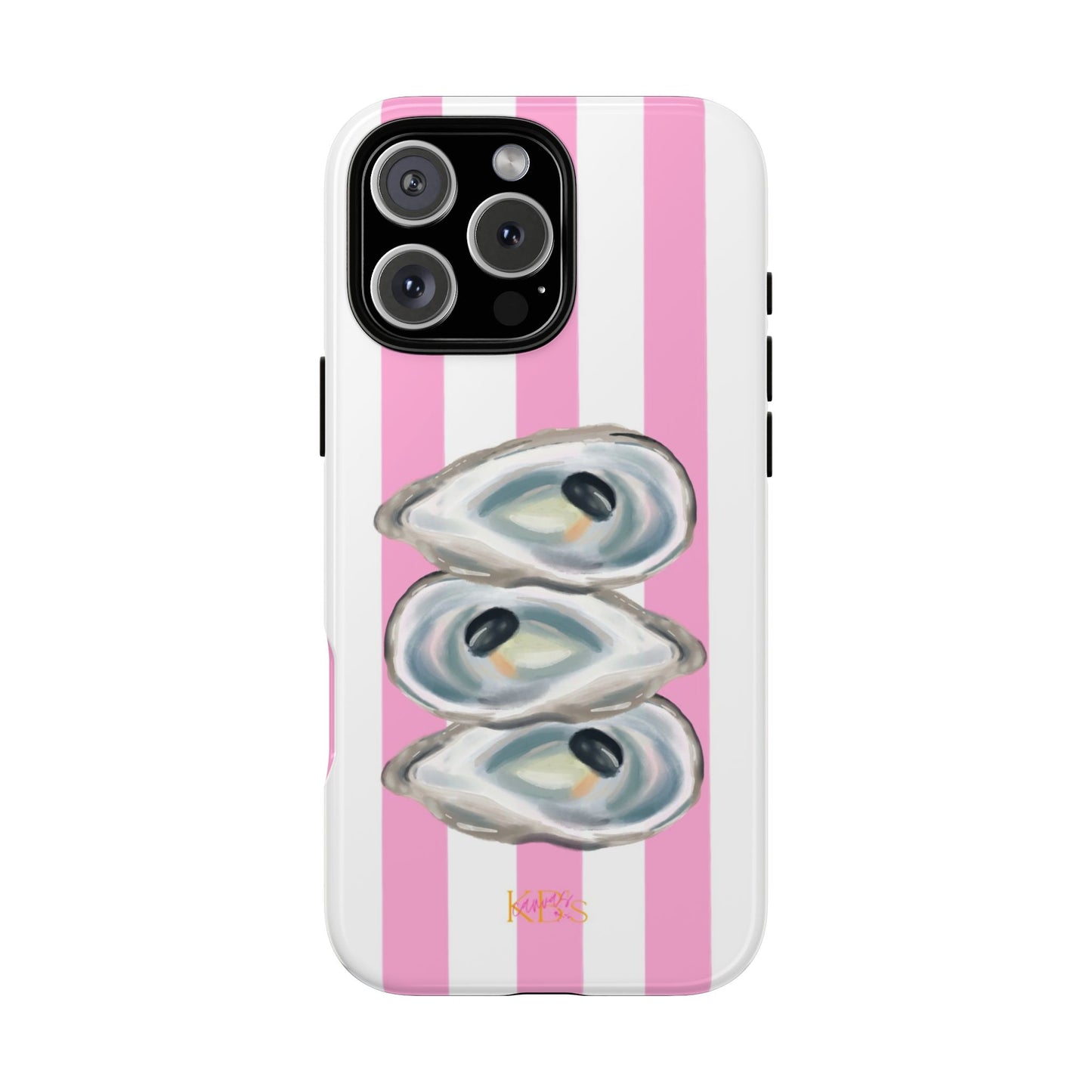 Striped Oyster Tough Case - Pink