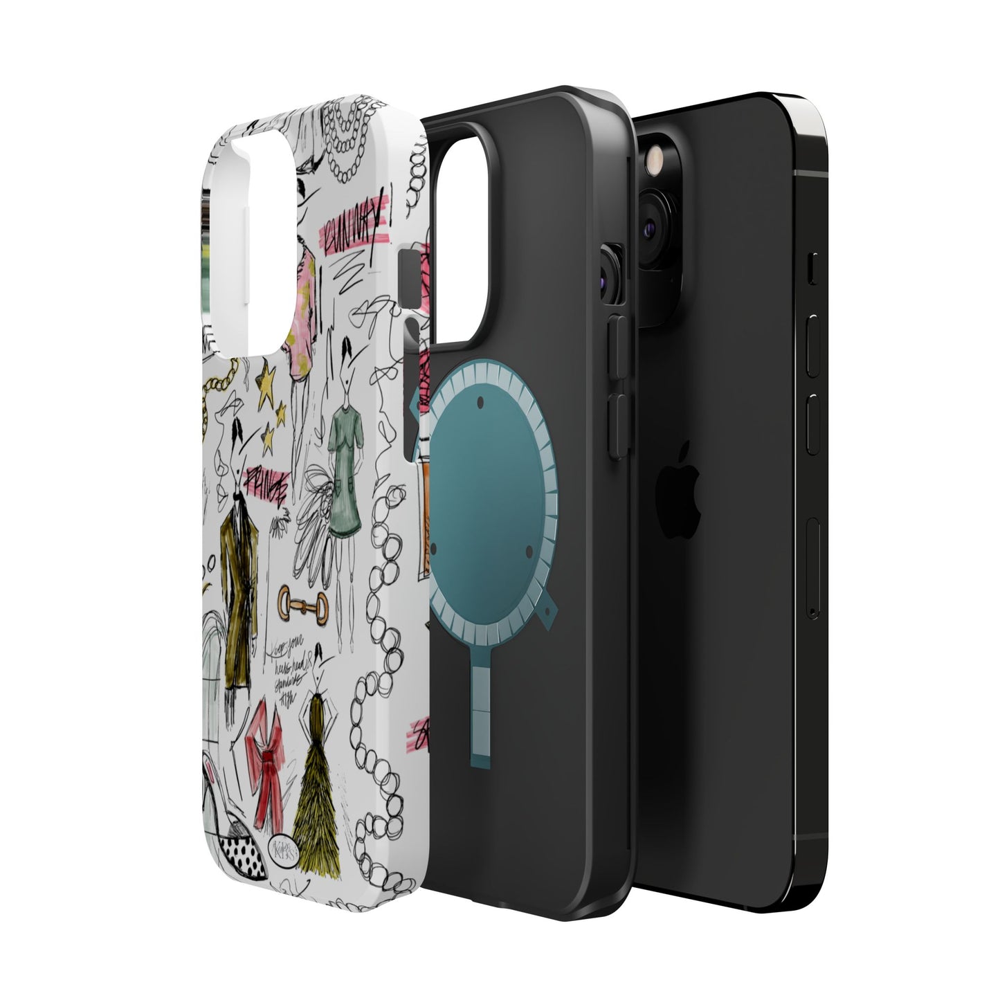 Fashion Sketch Mag Safe Case for iPhone - Multi