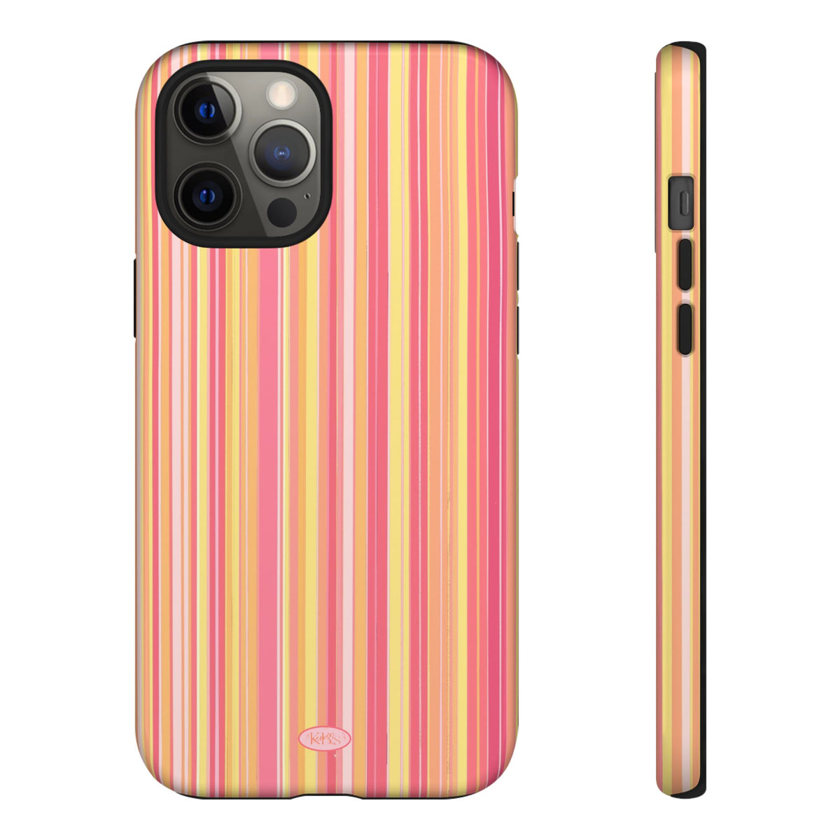 Pink Lemonade Stripe Tough Case for iPhone