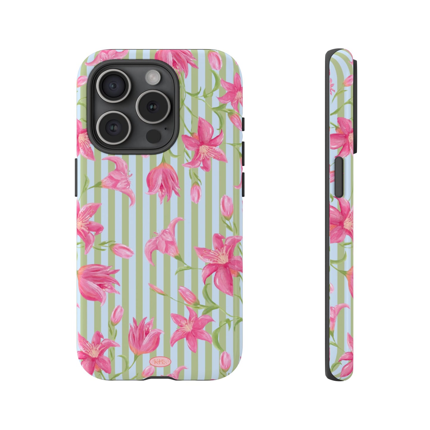 Azalea Stripe Tough Case for iPhone - Blue & Green