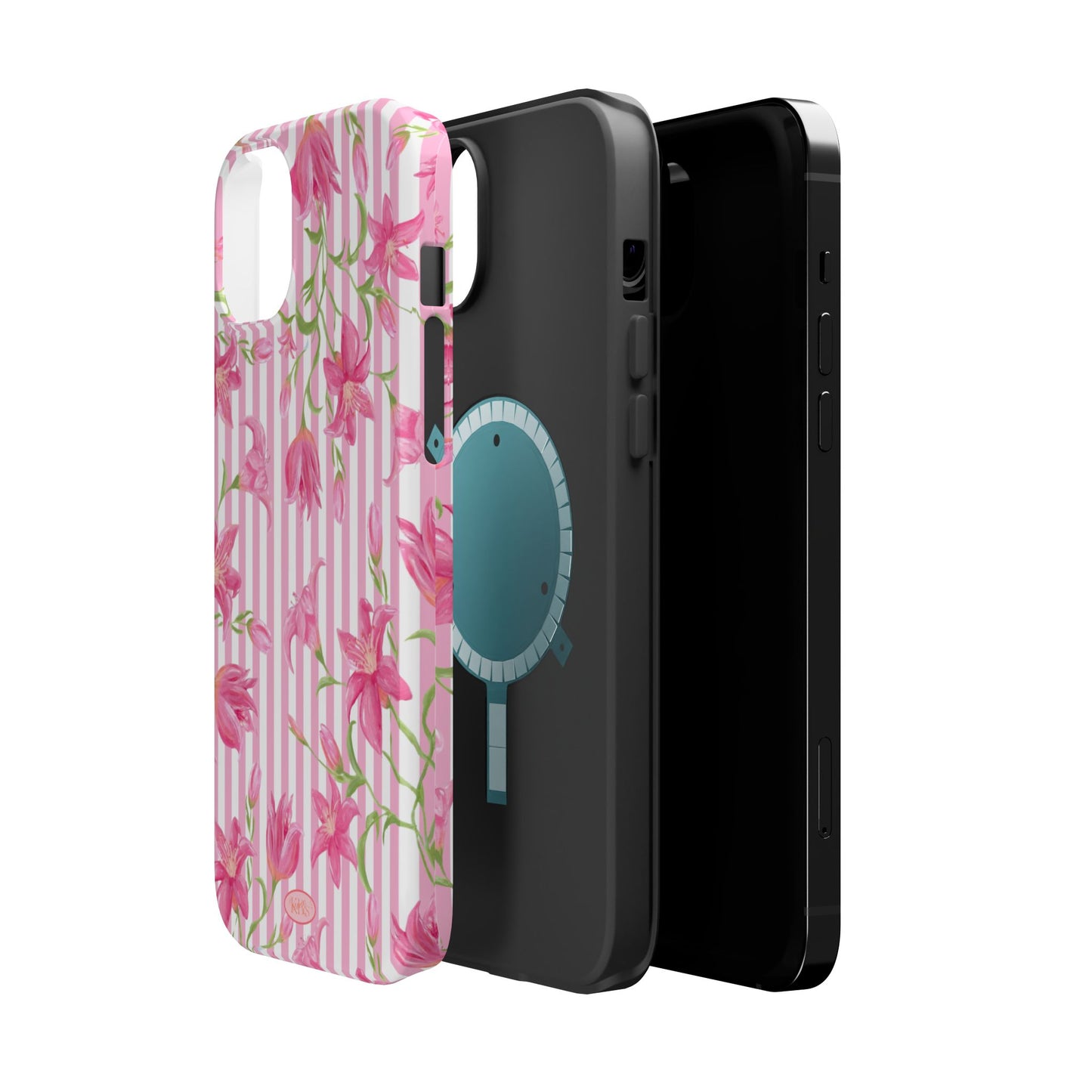 Azalea Stripe Mag Safe Case for iPhone - Pink