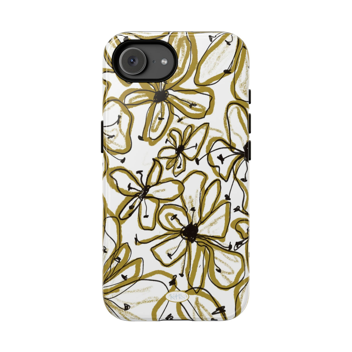 Floral Sketch Tough Case for iPhone