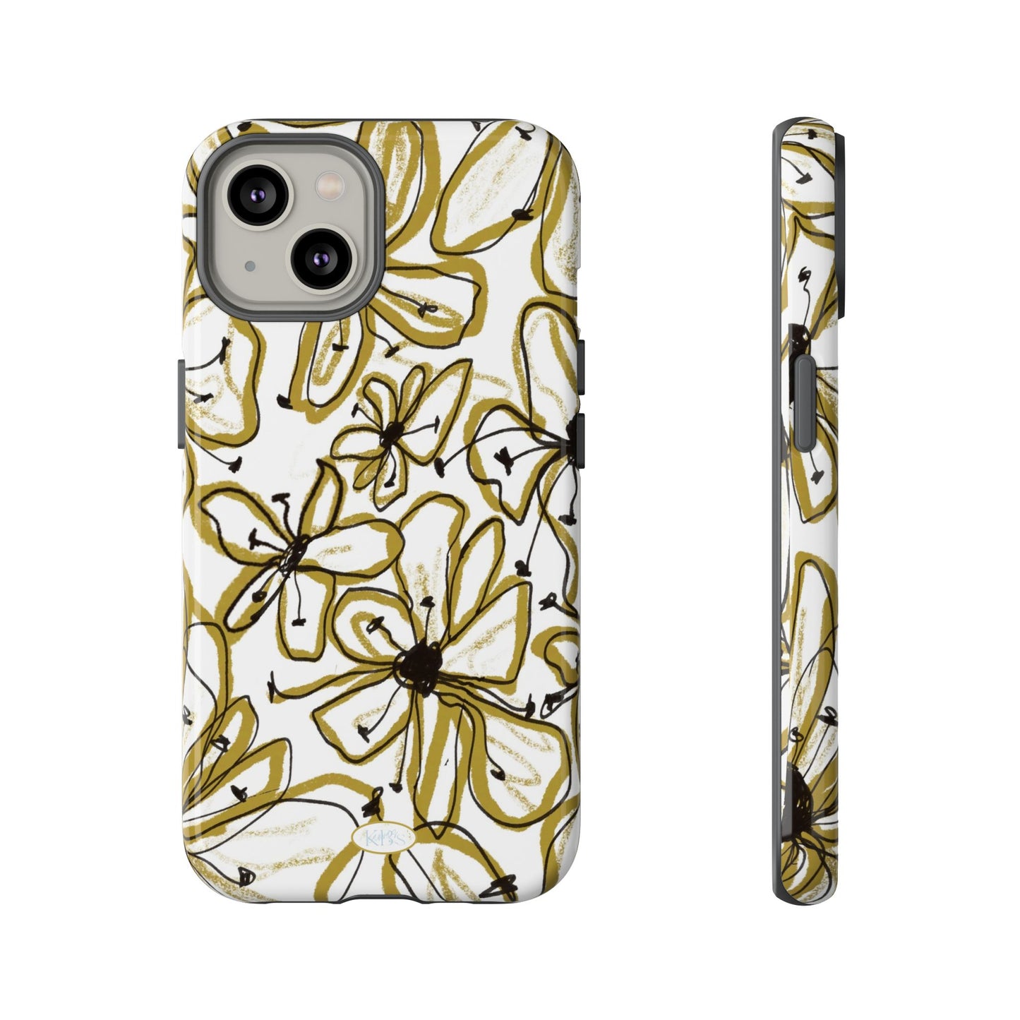 Floral Sketch Tough Case for iPhone