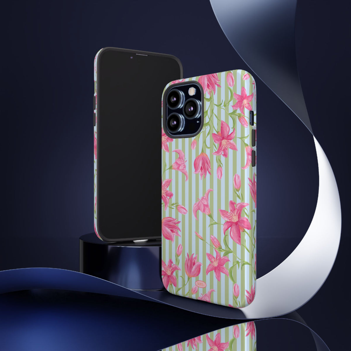Azalea Stripe Tough Case for iPhone - Blue & Green