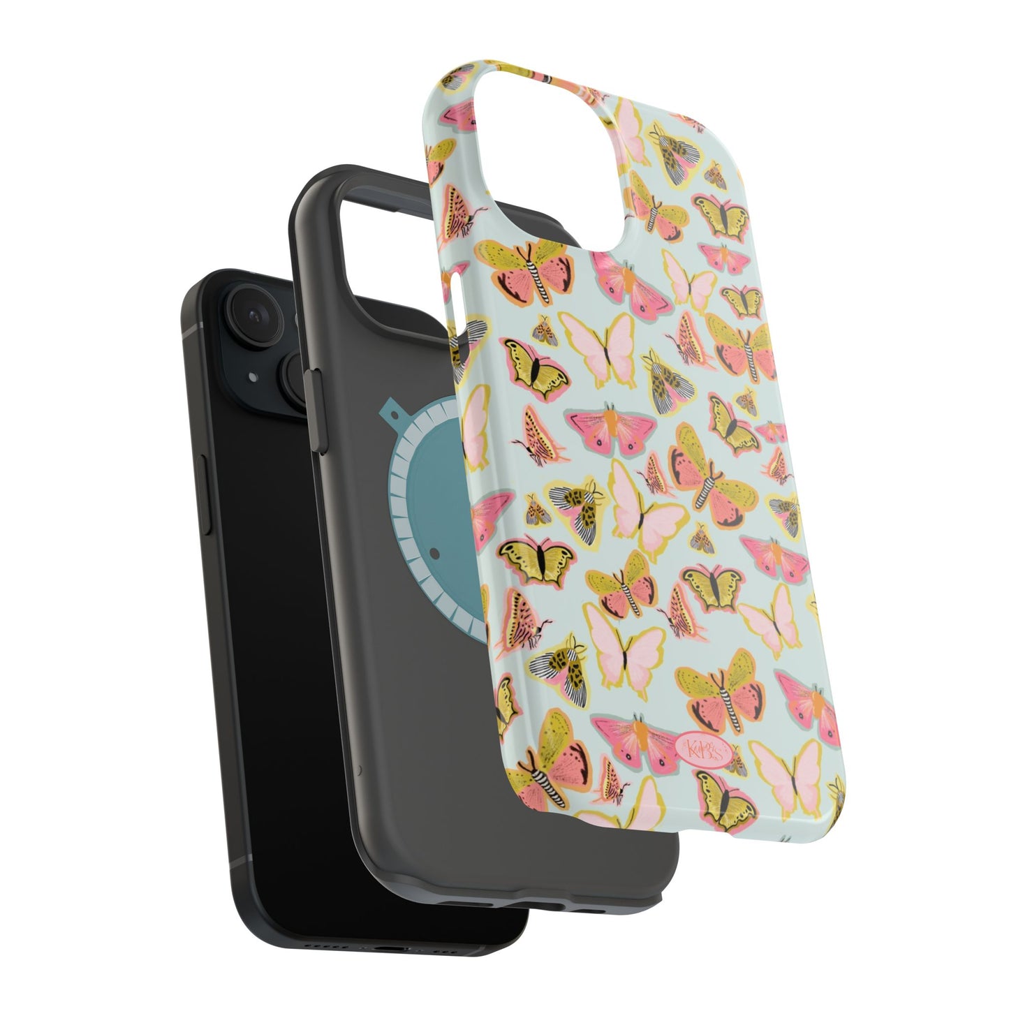 Butterfly Muse Mag Safe Case for iPhone - Blue