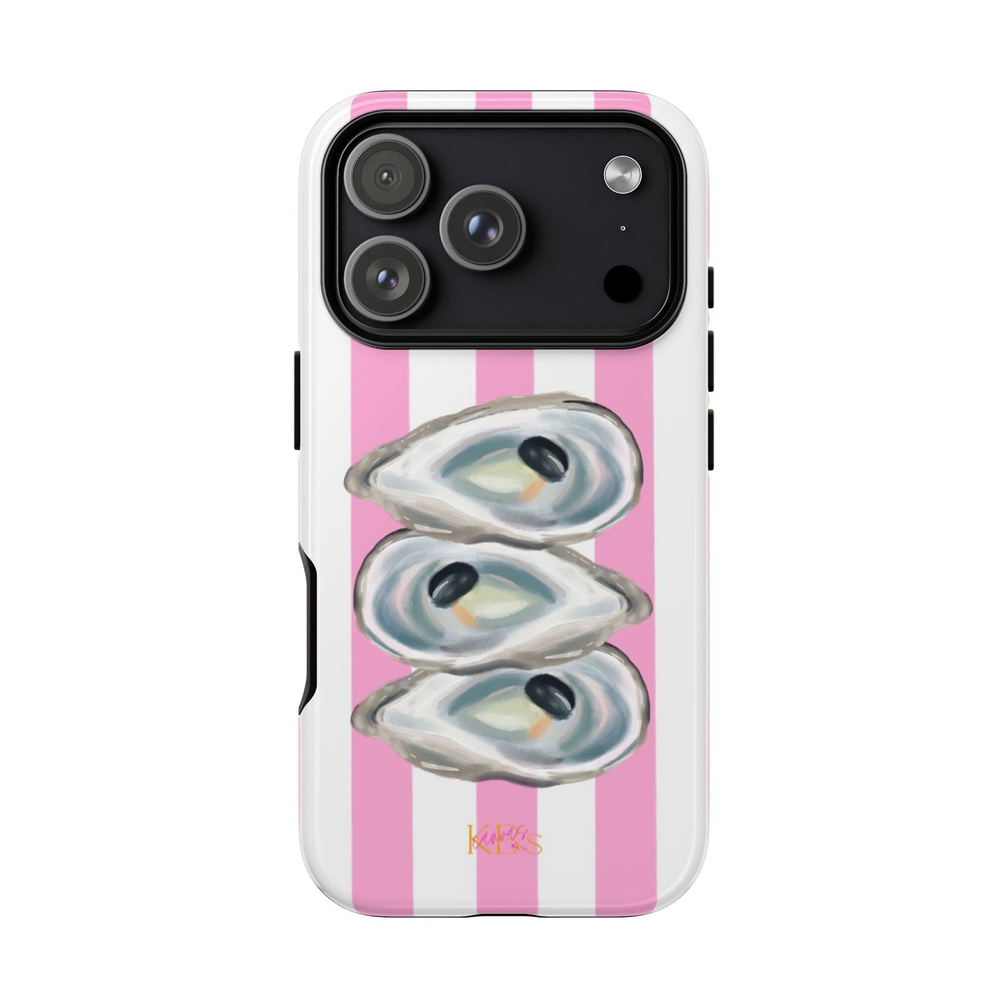 Striped Oyster Tough Case - Pink