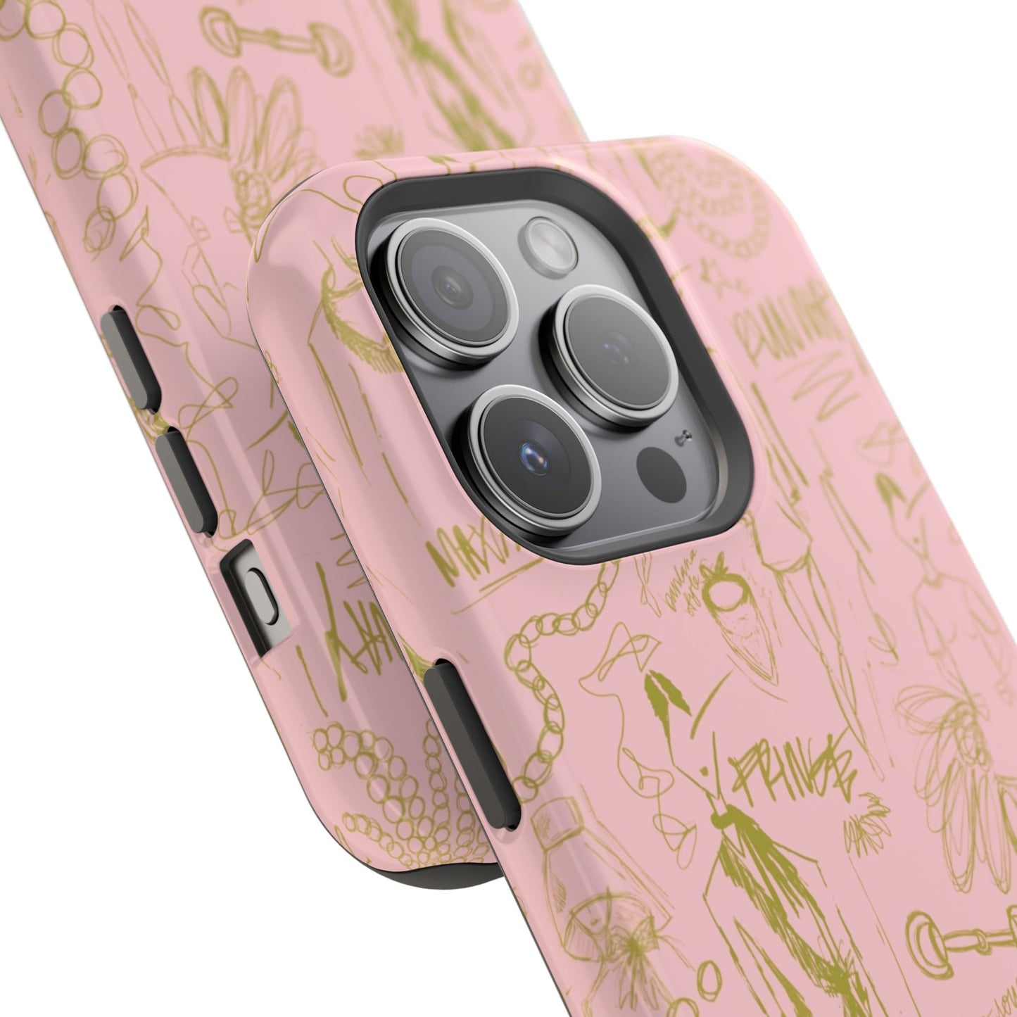 Fashion Sketch Mag Safe Case for iPhone - Pink