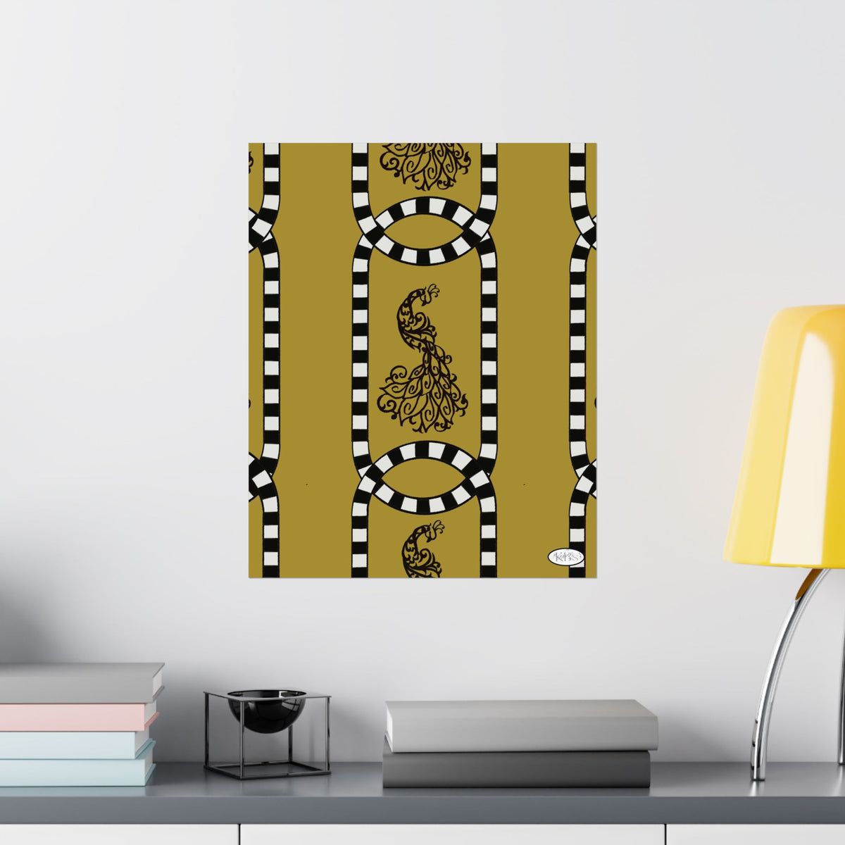 Feathered Stripe Wall Print