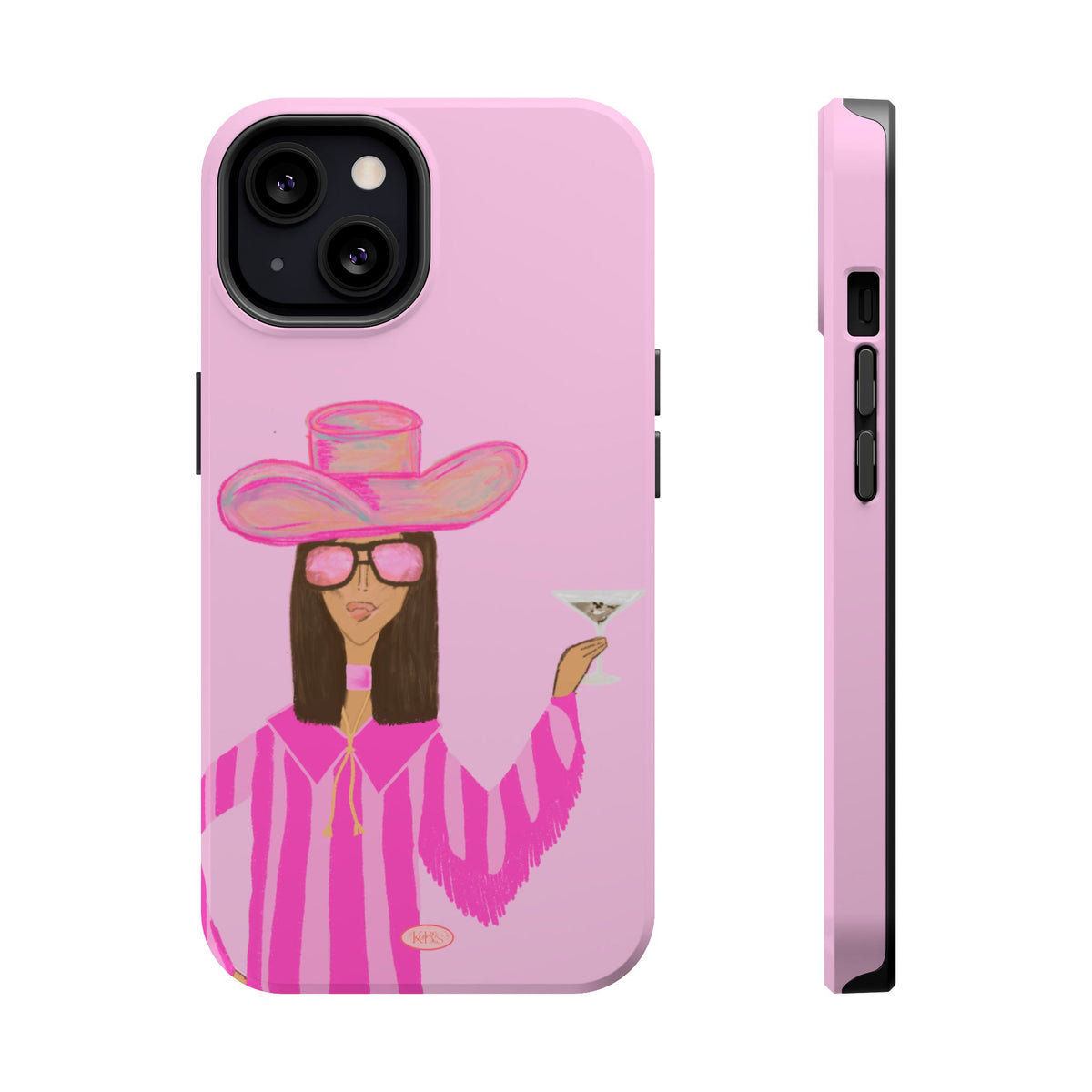 Cocktail Cowgirl Mag Safe Case for iPhone - Pink