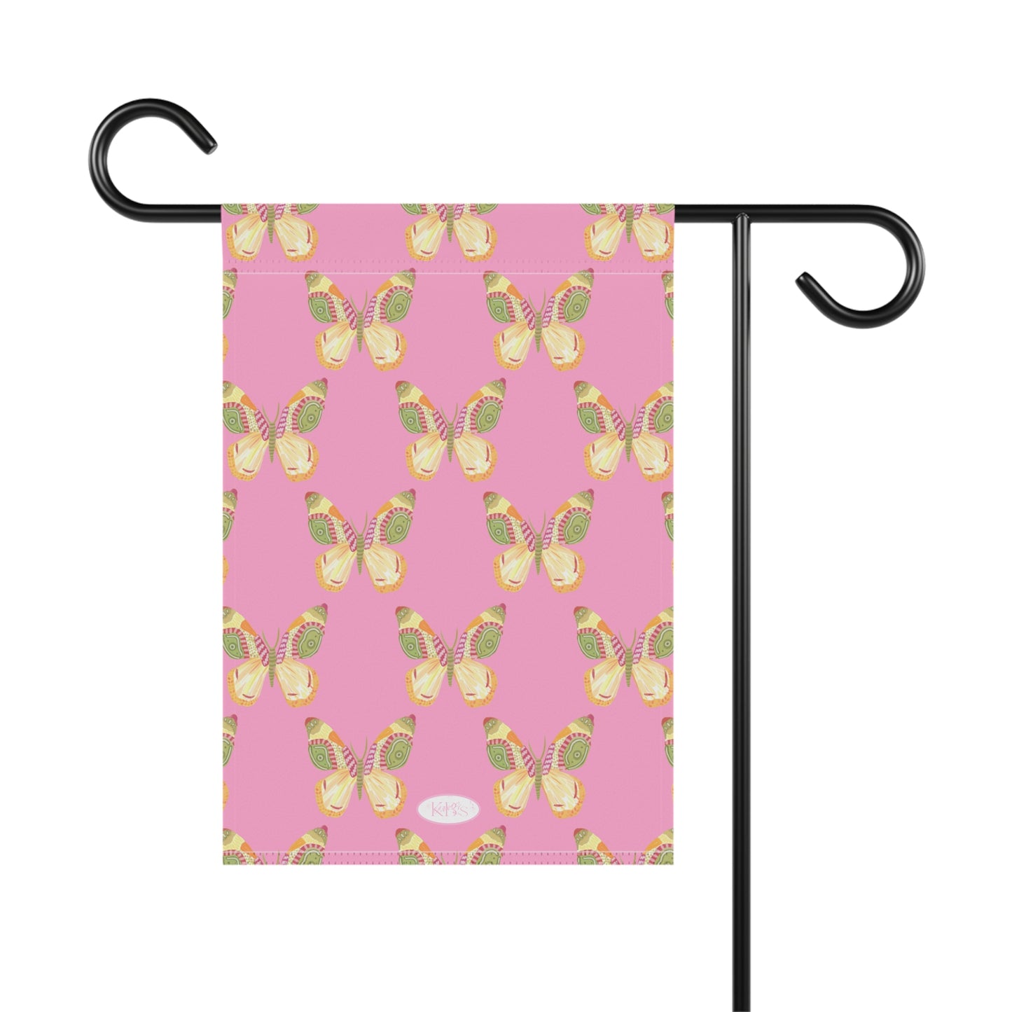 Flutter Pattern Garden Flag - Pink