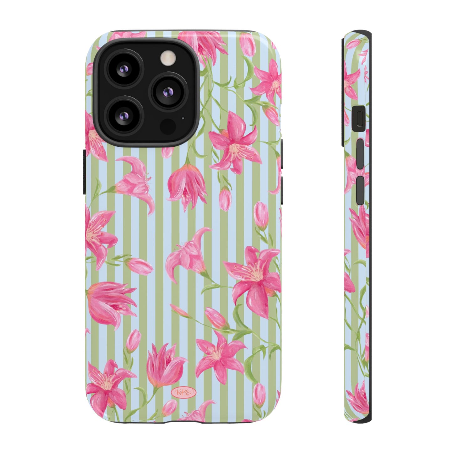 Azalea Stripe Tough Case for iPhone - Blue & Green