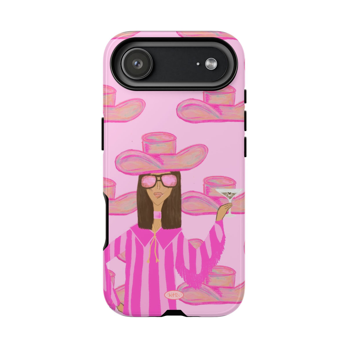 Cocktail Cowgirl Tough Case for iPhone - Pink