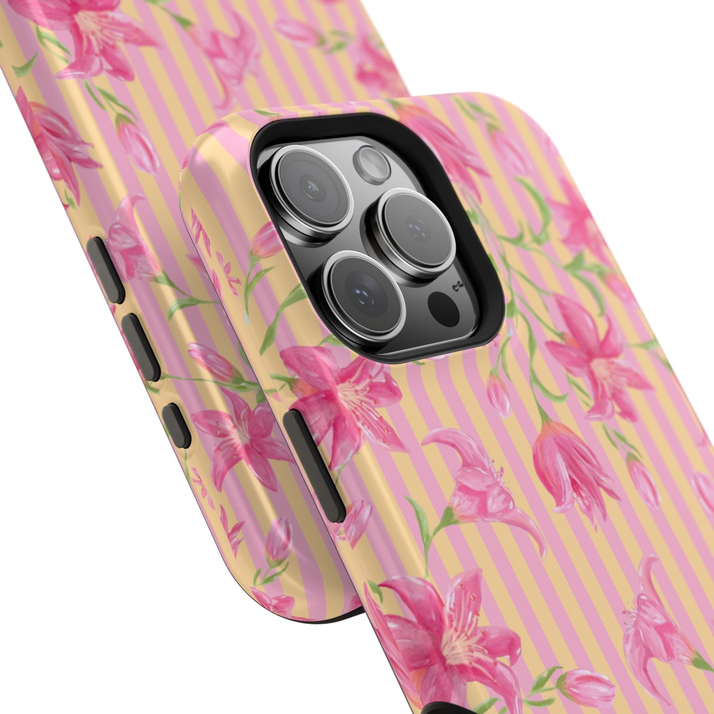 Azalea Stripe Mag Safe Case for iPhone - Pink & Orange