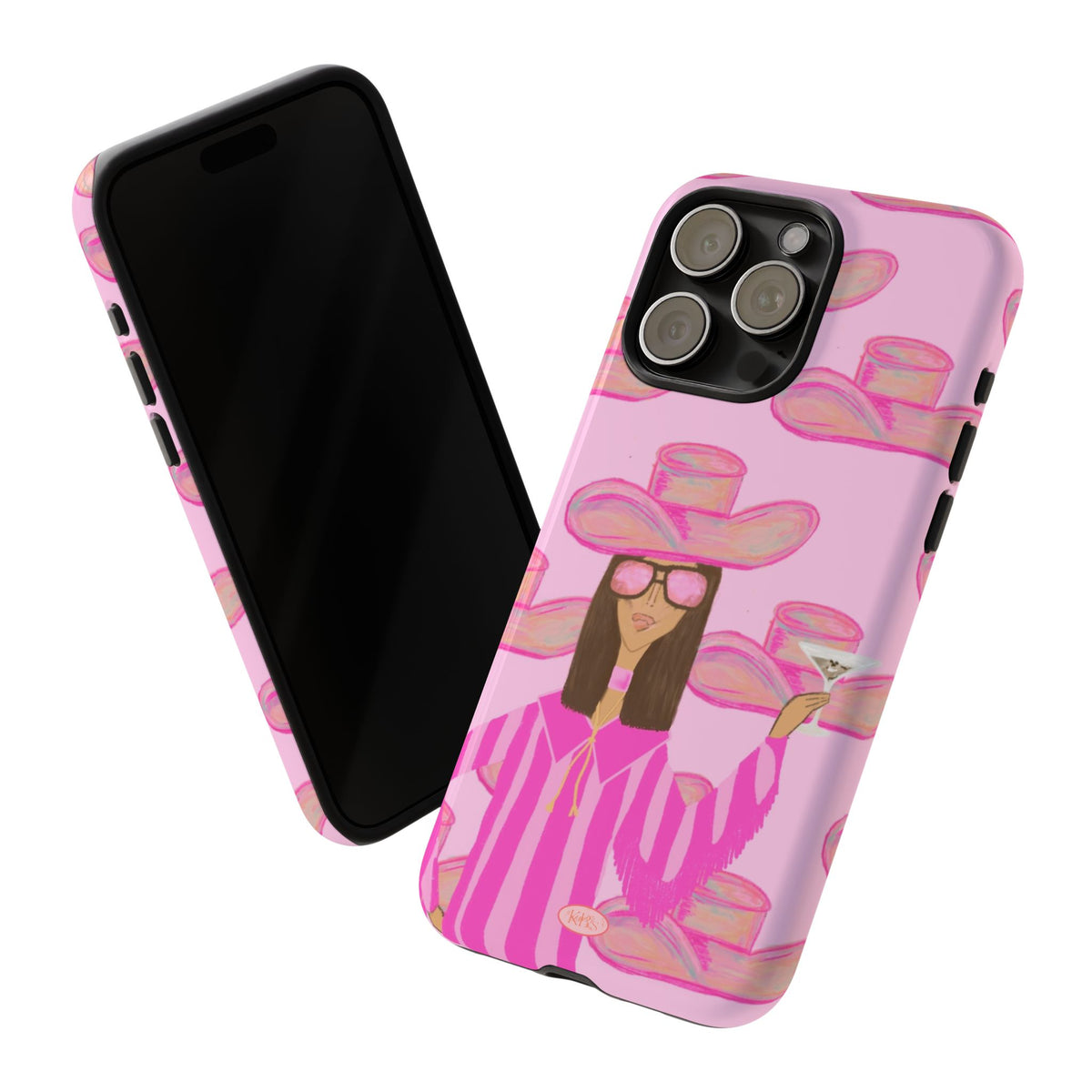 Cocktail Cowgirl Tough Case for iPhone - Pink