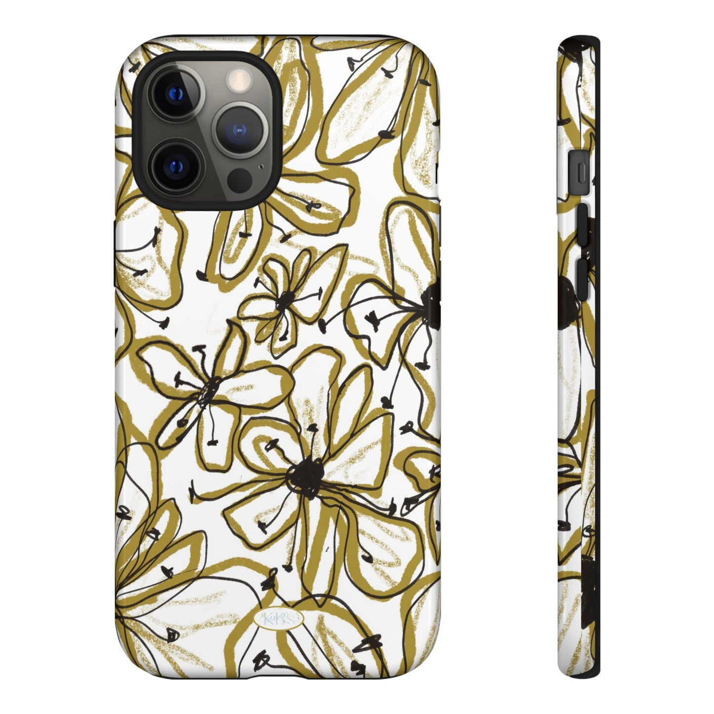 Floral Sketch Tough Case for iPhone