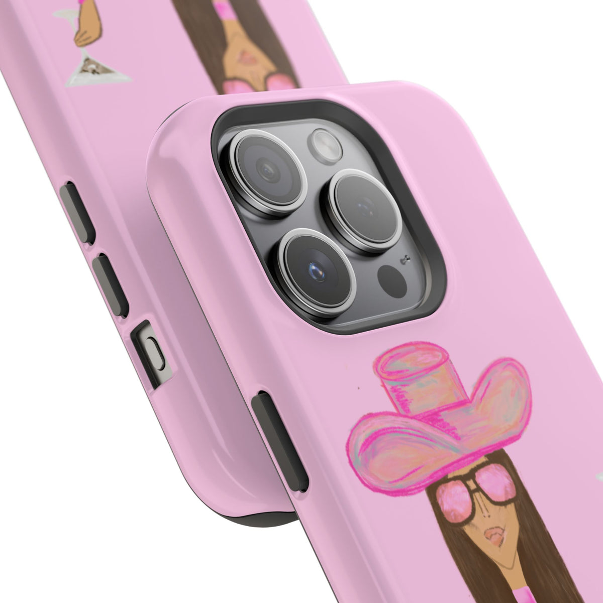 Cocktail Cowgirl Mag Safe Case for iPhone - Pink