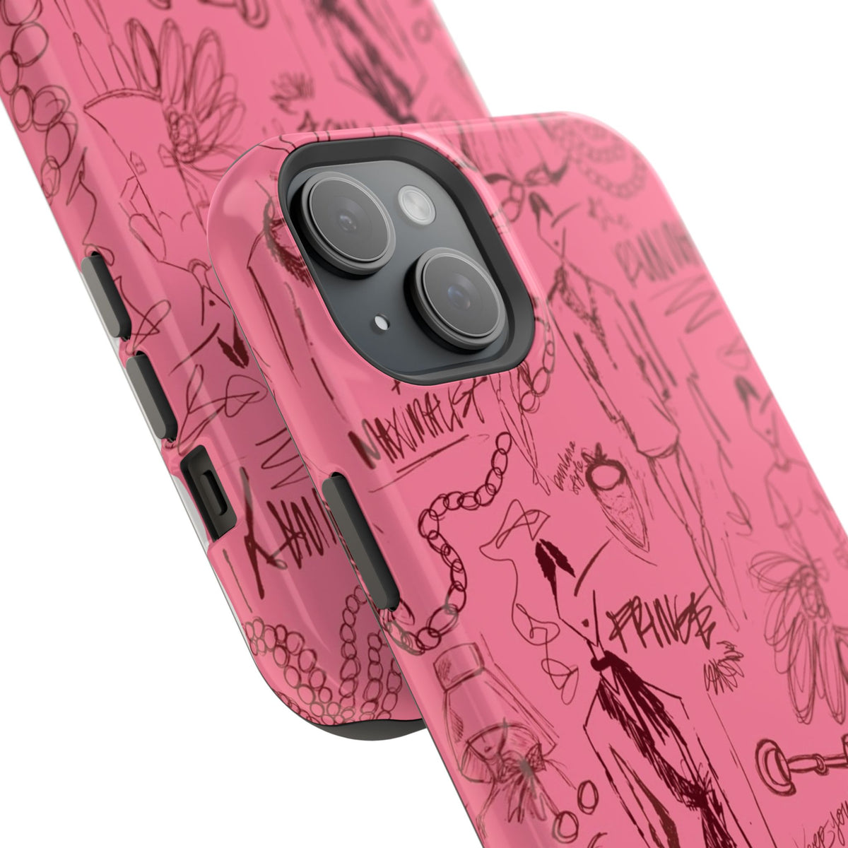 Fashion Sketch Mag Safe Case for iPhone - Maroon