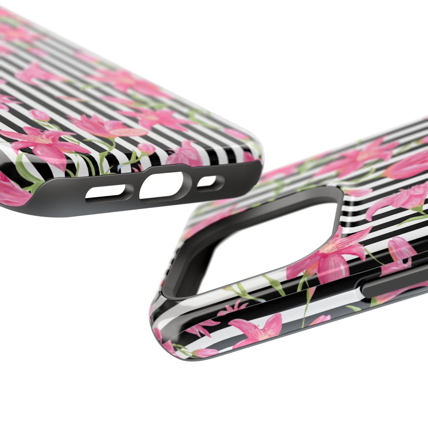 Azalea Stripe Mag Safe Case for iPhone - Black