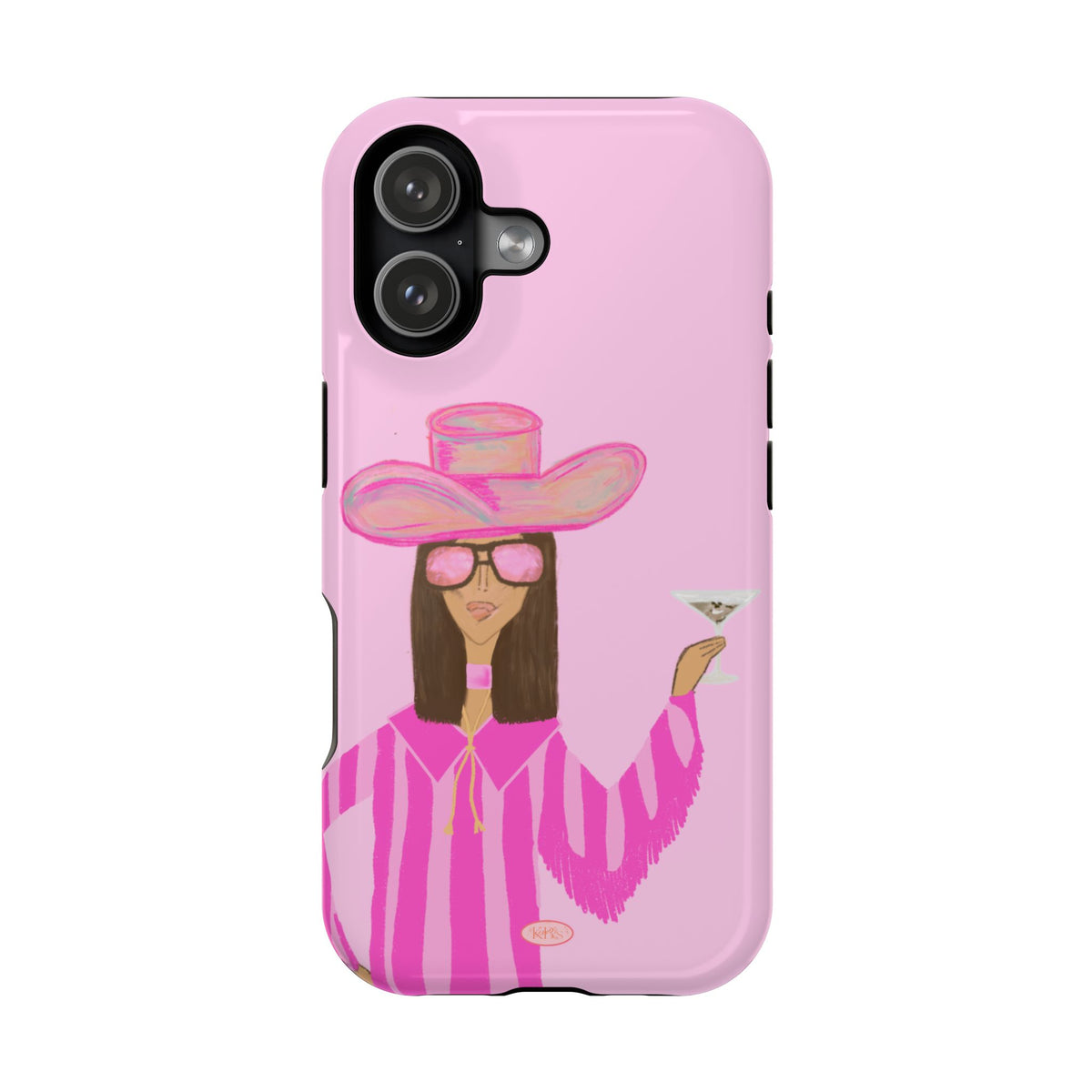 Cocktail Cowgirl Mag Safe Case for iPhone - Pink