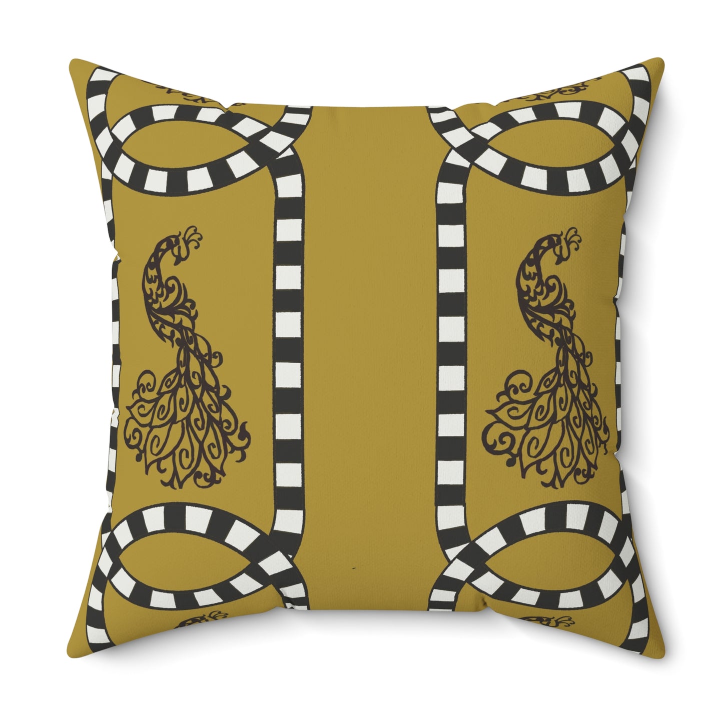 Feathered Stripe Throw Pillow