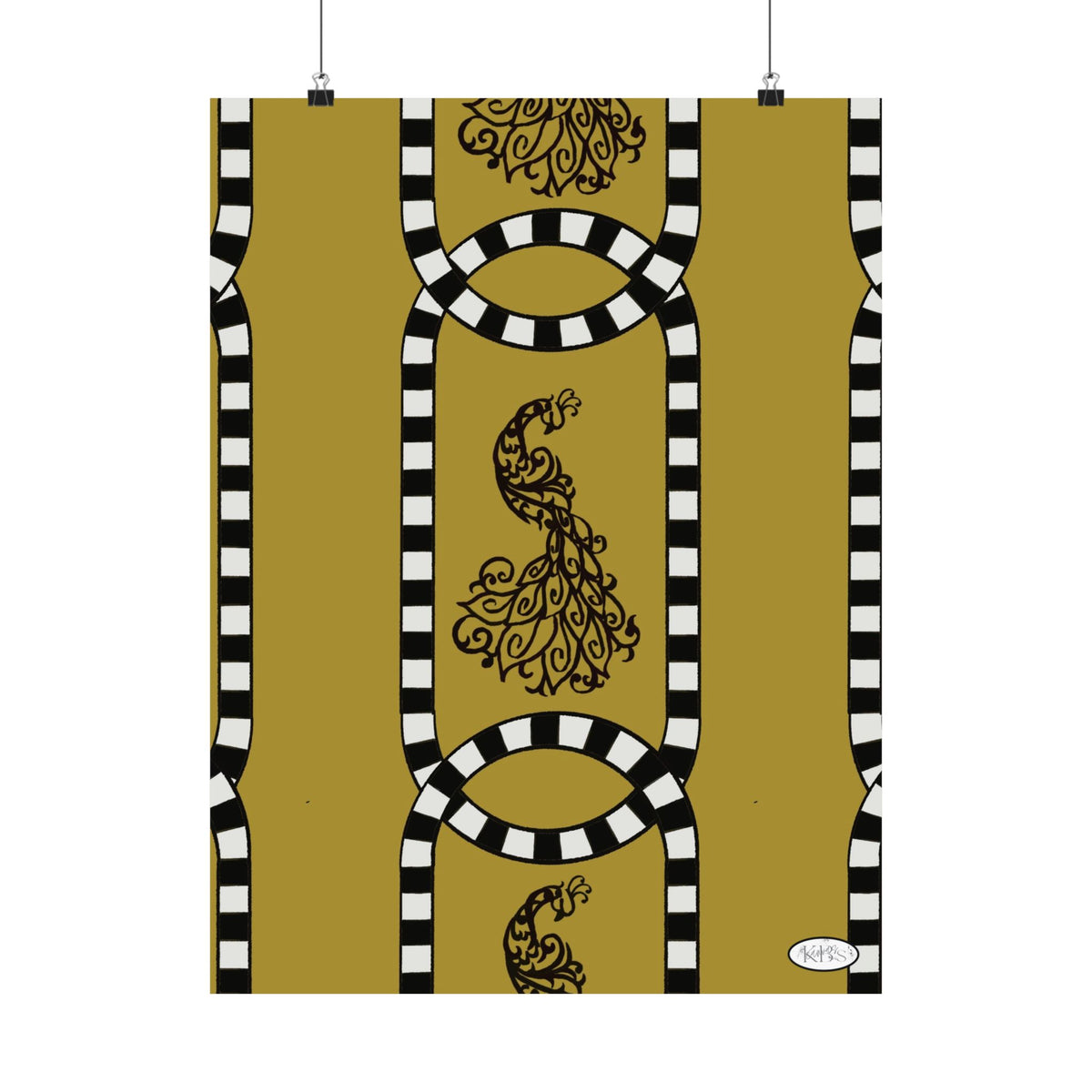 Feathered Stripe Wall Print