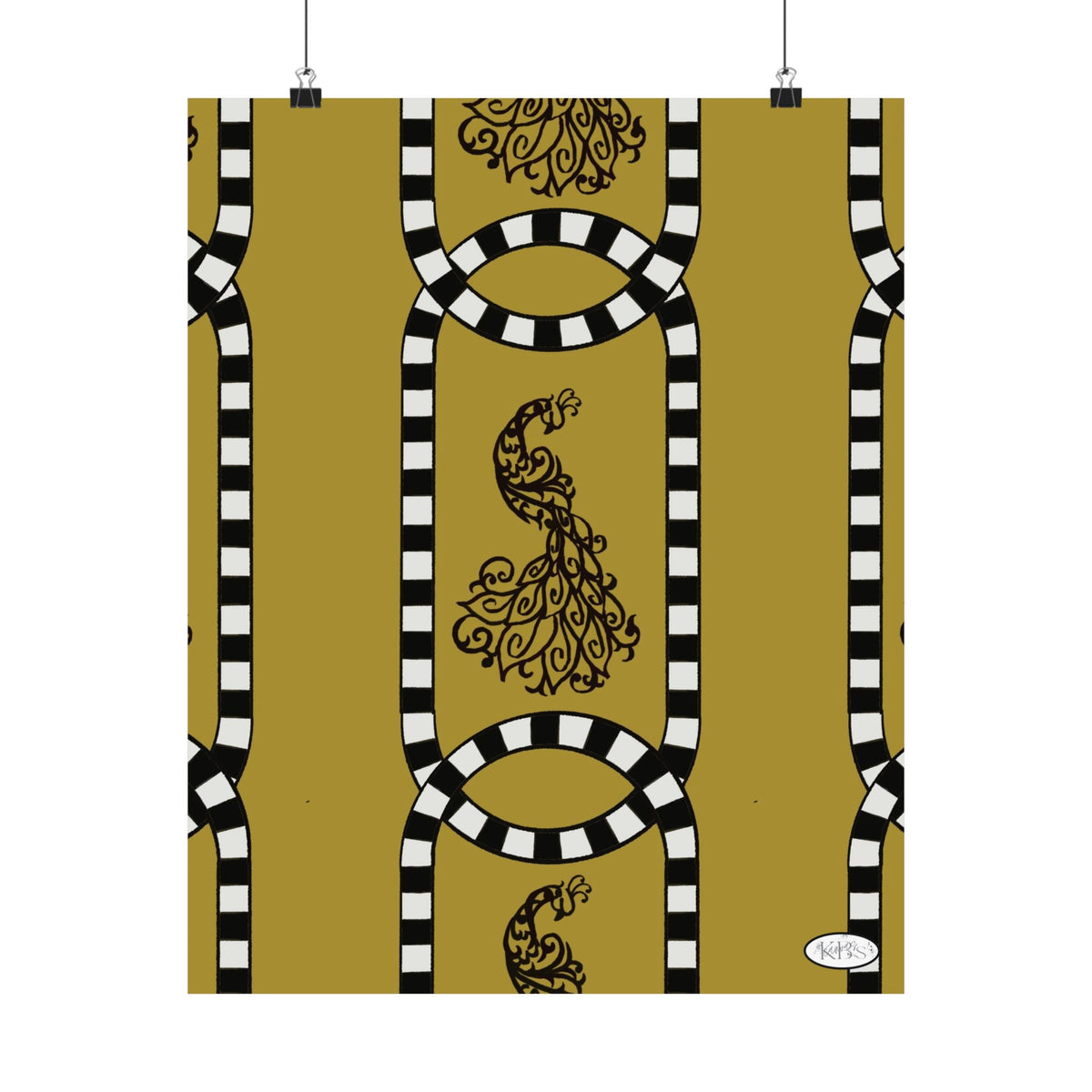 Feathered Stripe Wall Print