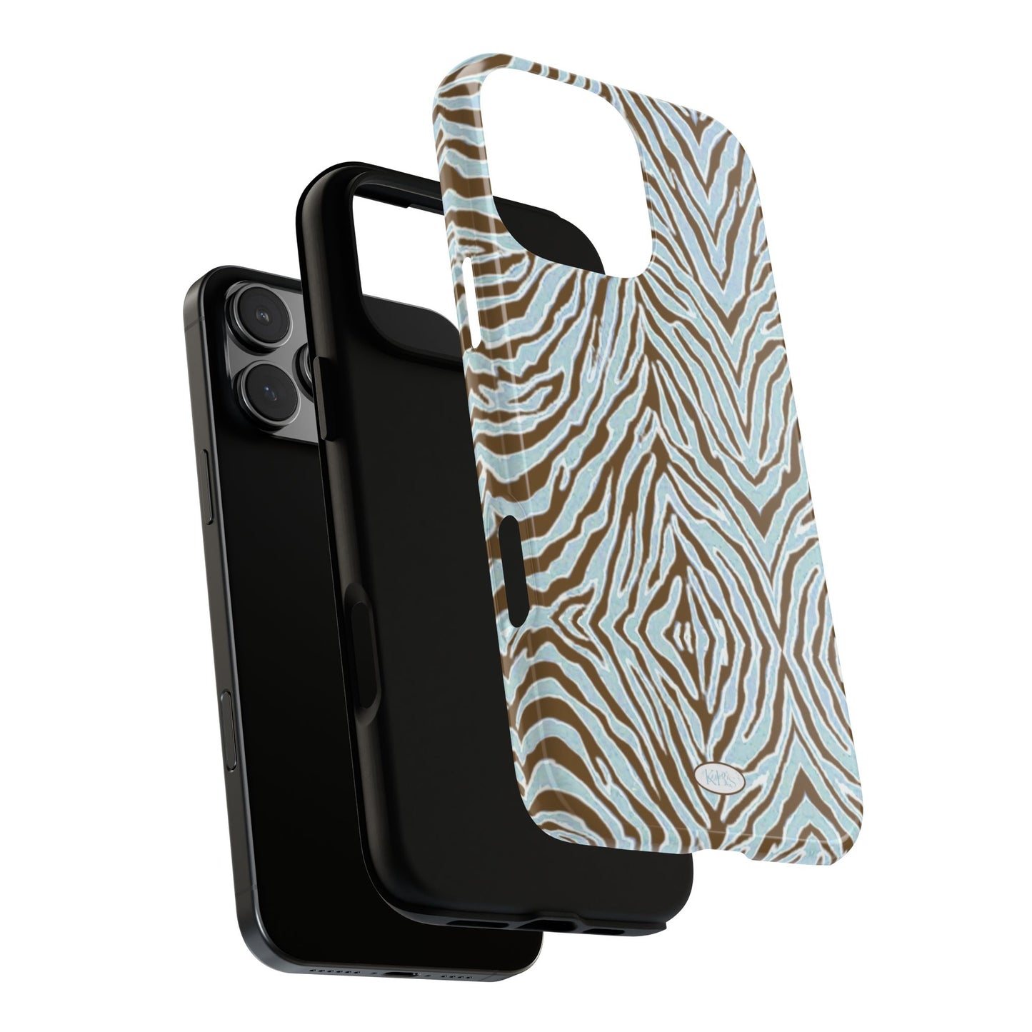 Zebra Bleu Tough Case for iPhone