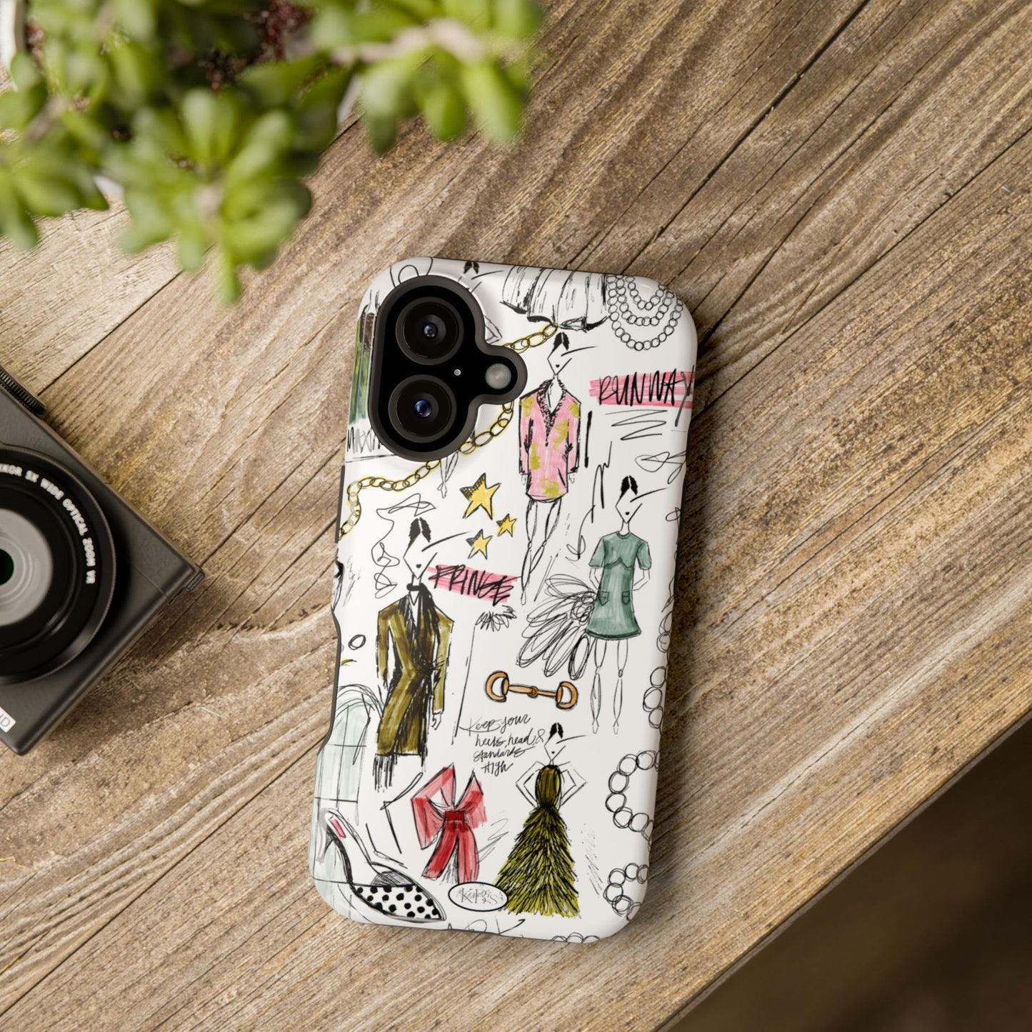 Fashion Sketch Mag Safe Case for iPhone - Multi