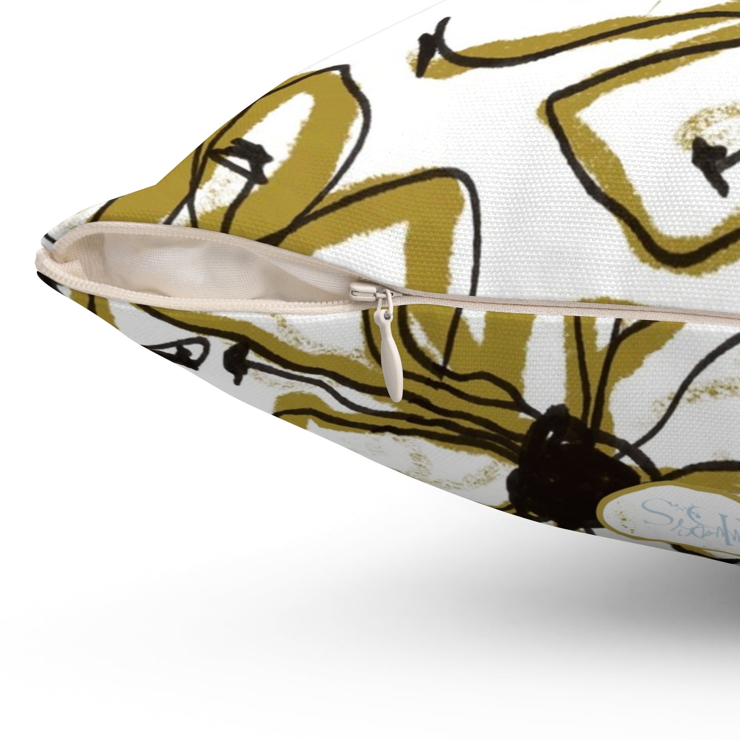 Floral Sketch Throw Pillow