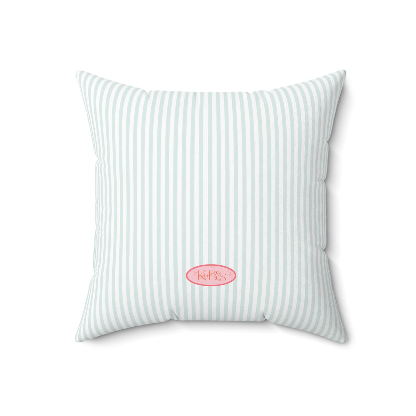Lily Bloom Throw Pillow - Blue