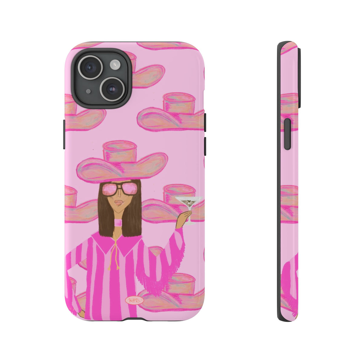 Cocktail Cowgirl Tough Case for iPhone - Pink