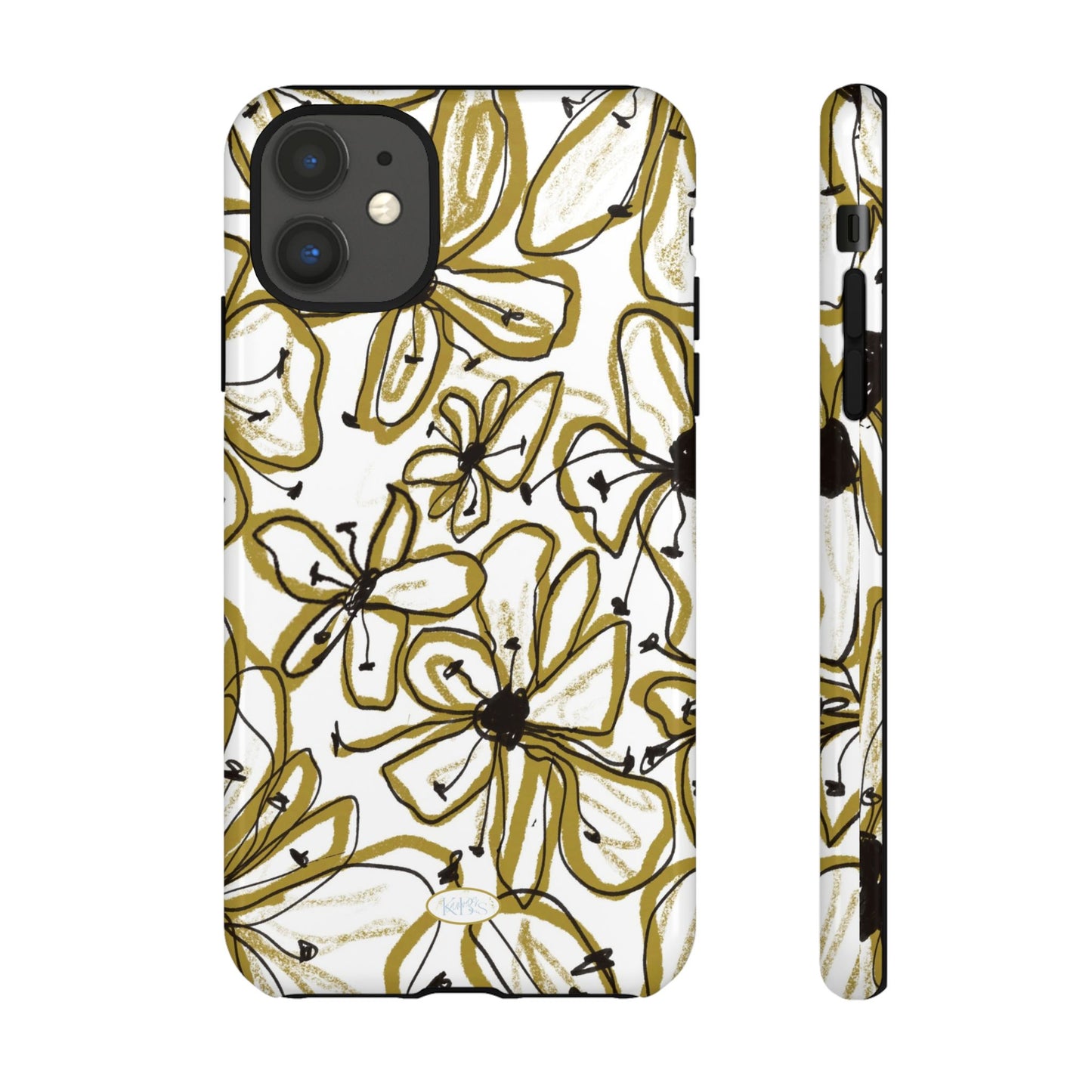 Floral Sketch Tough Case for iPhone